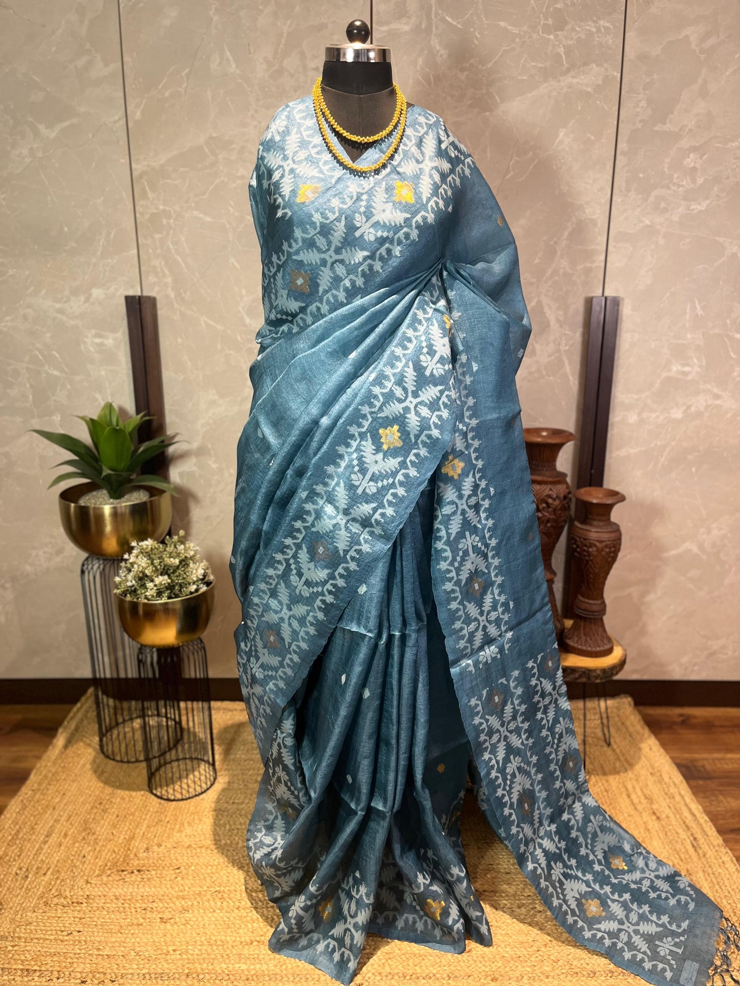 BluGold | Tussar Silk Saree