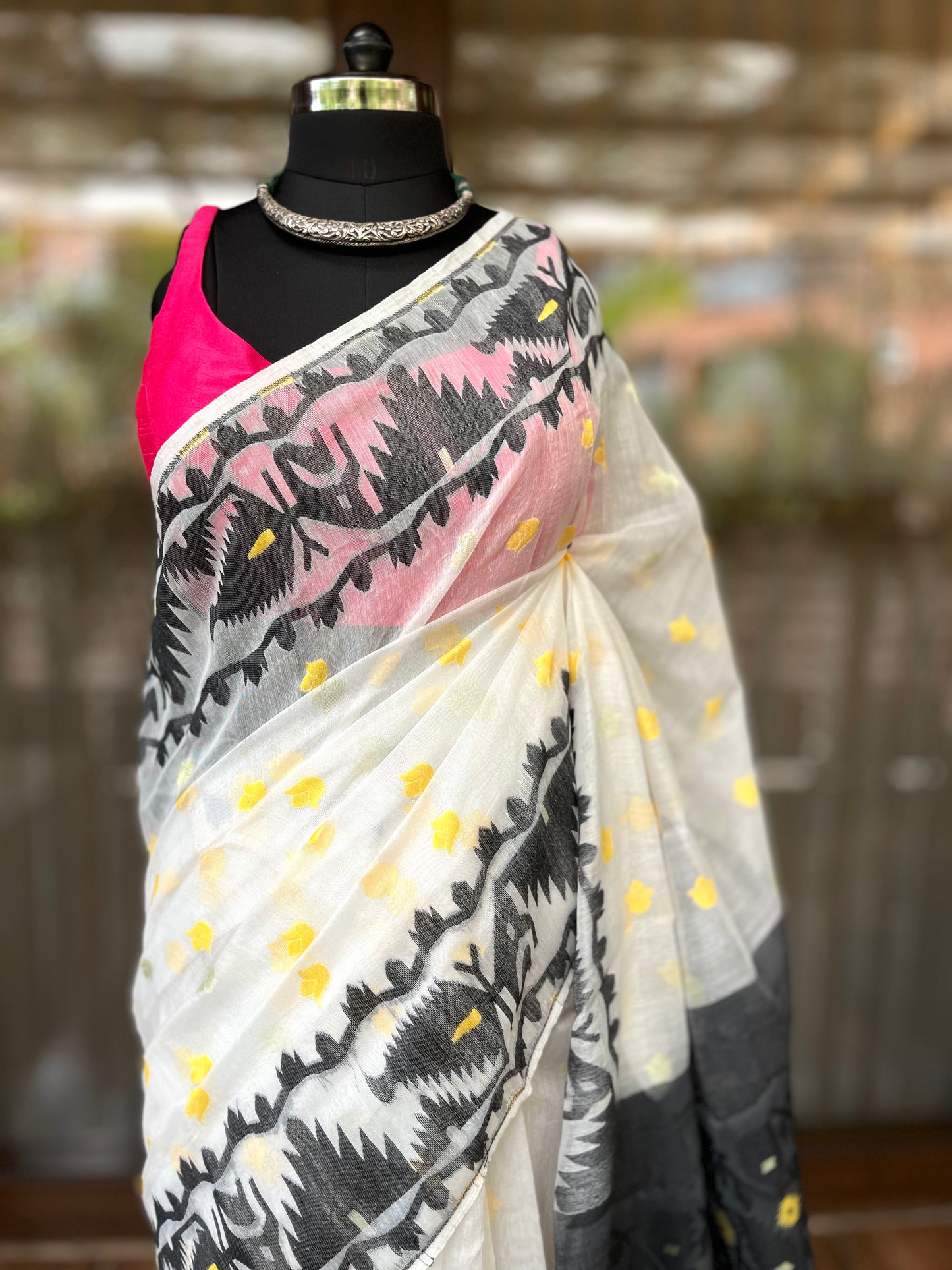 Jamdani Saree | Golden Bloom
