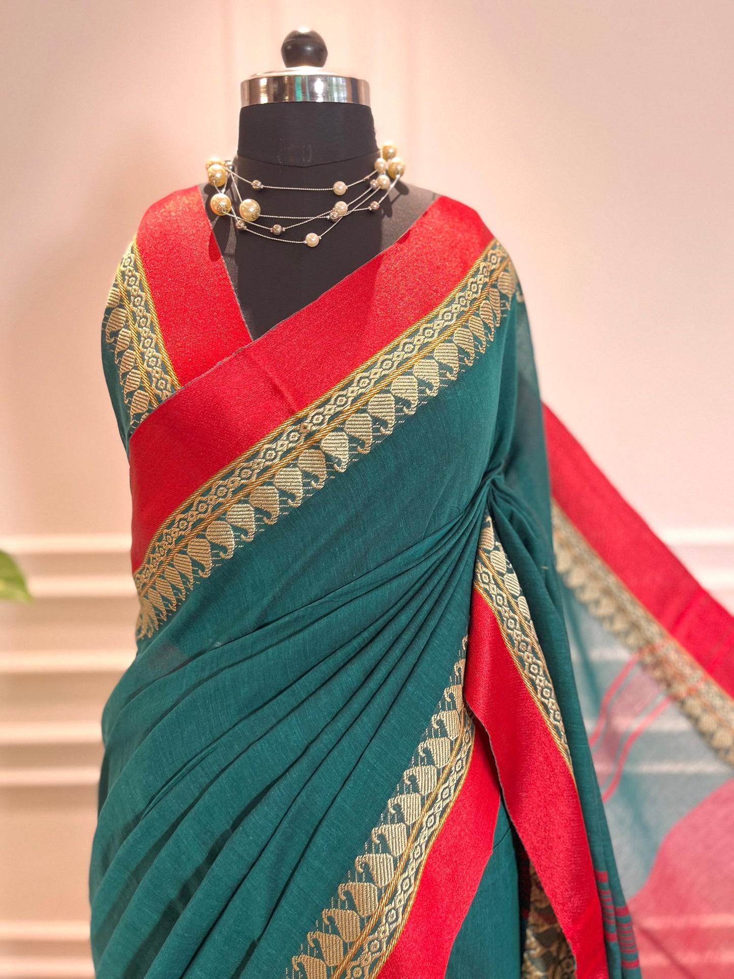 Cotton Saree | Firdaus | Green