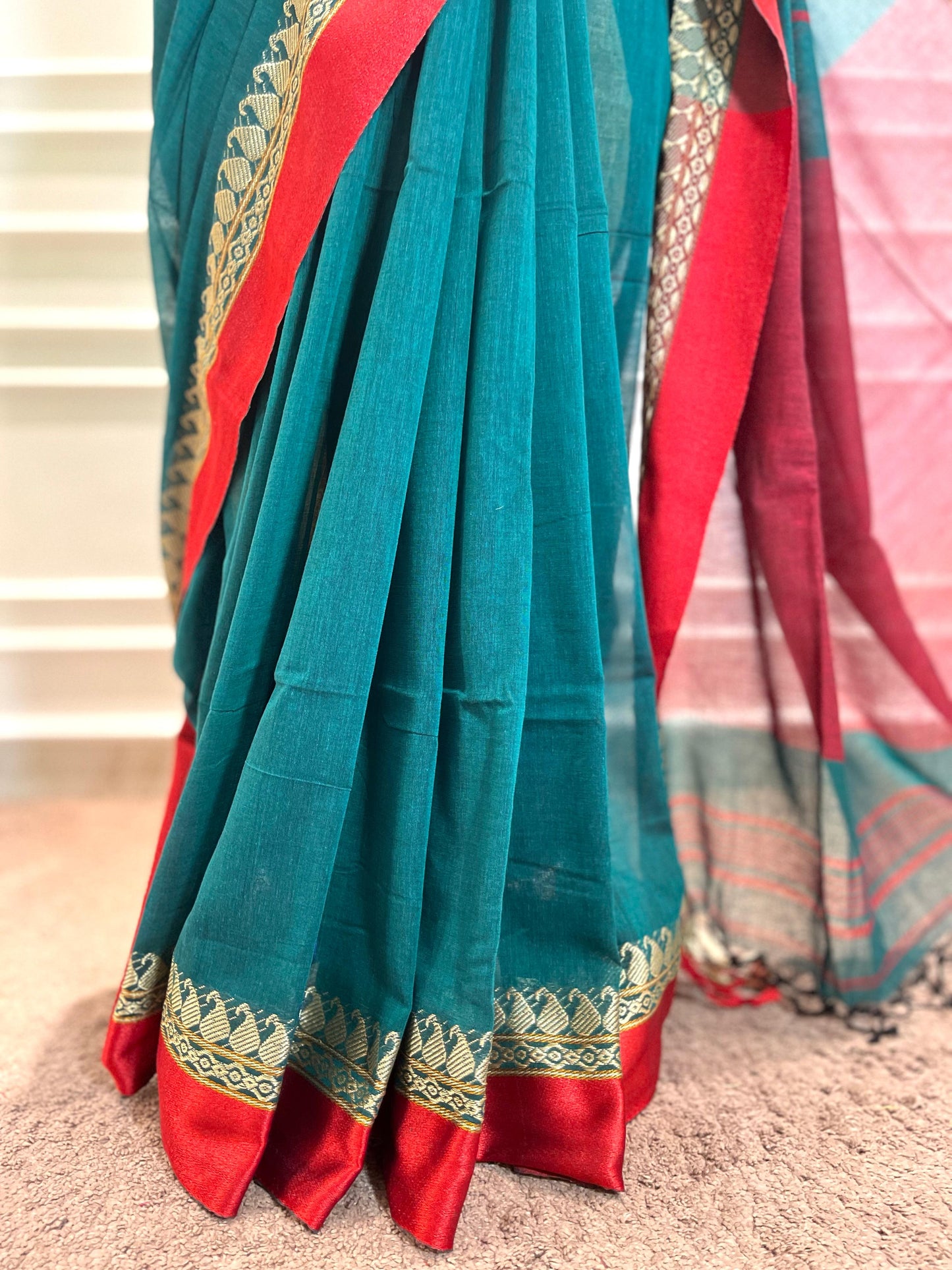 Cotton Saree | Firdaus | Green