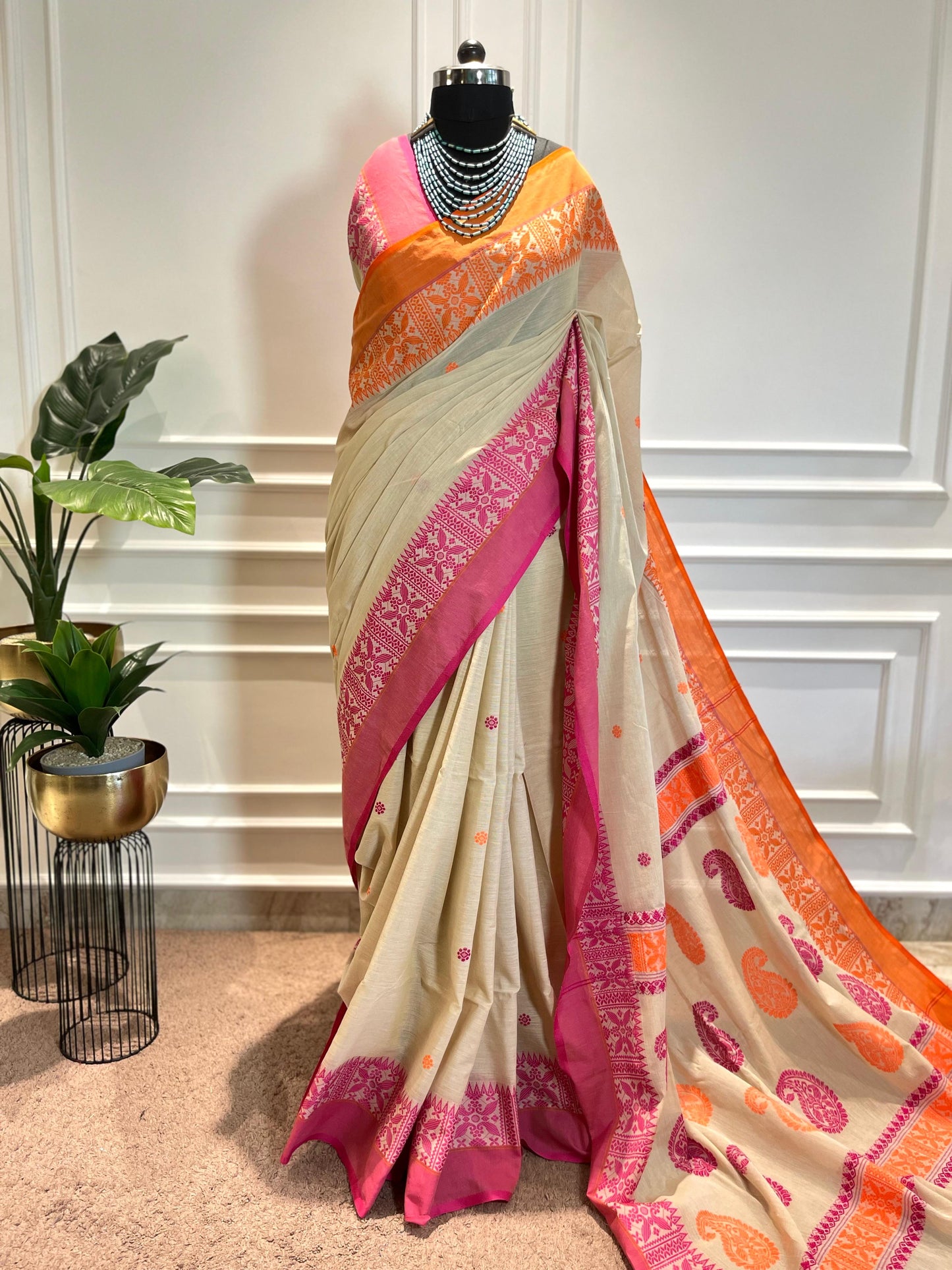 Cotton Saree | Nargis | Beige