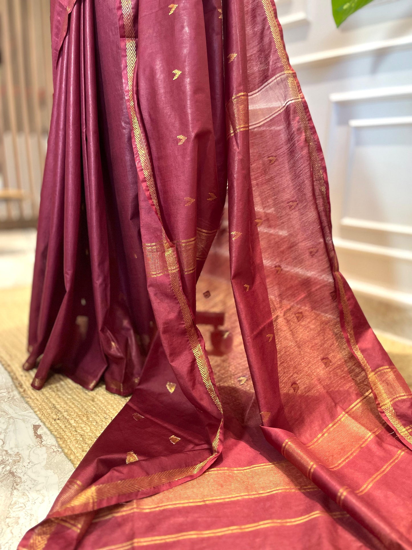 Gulaabi-Laal | Rangeen Khwaab | Tussar Silk Saree