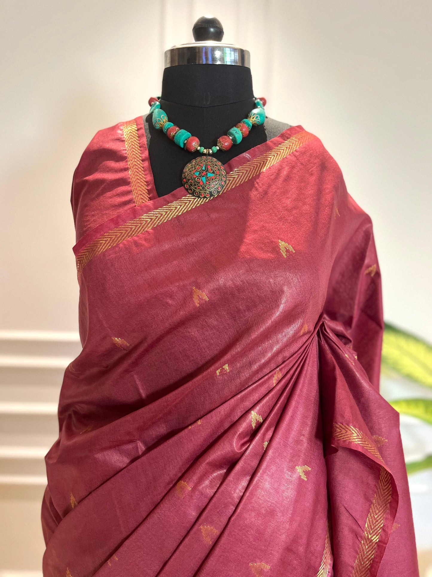 Gulaabi-Laal | Rangeen Khwaab | Tussar Silk Saree