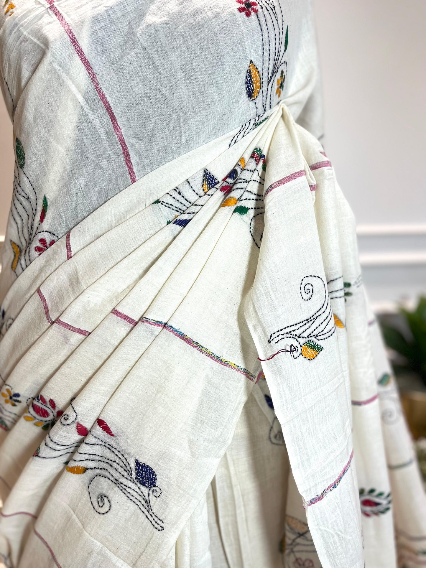 Chandni | Kantha Stitch Saree