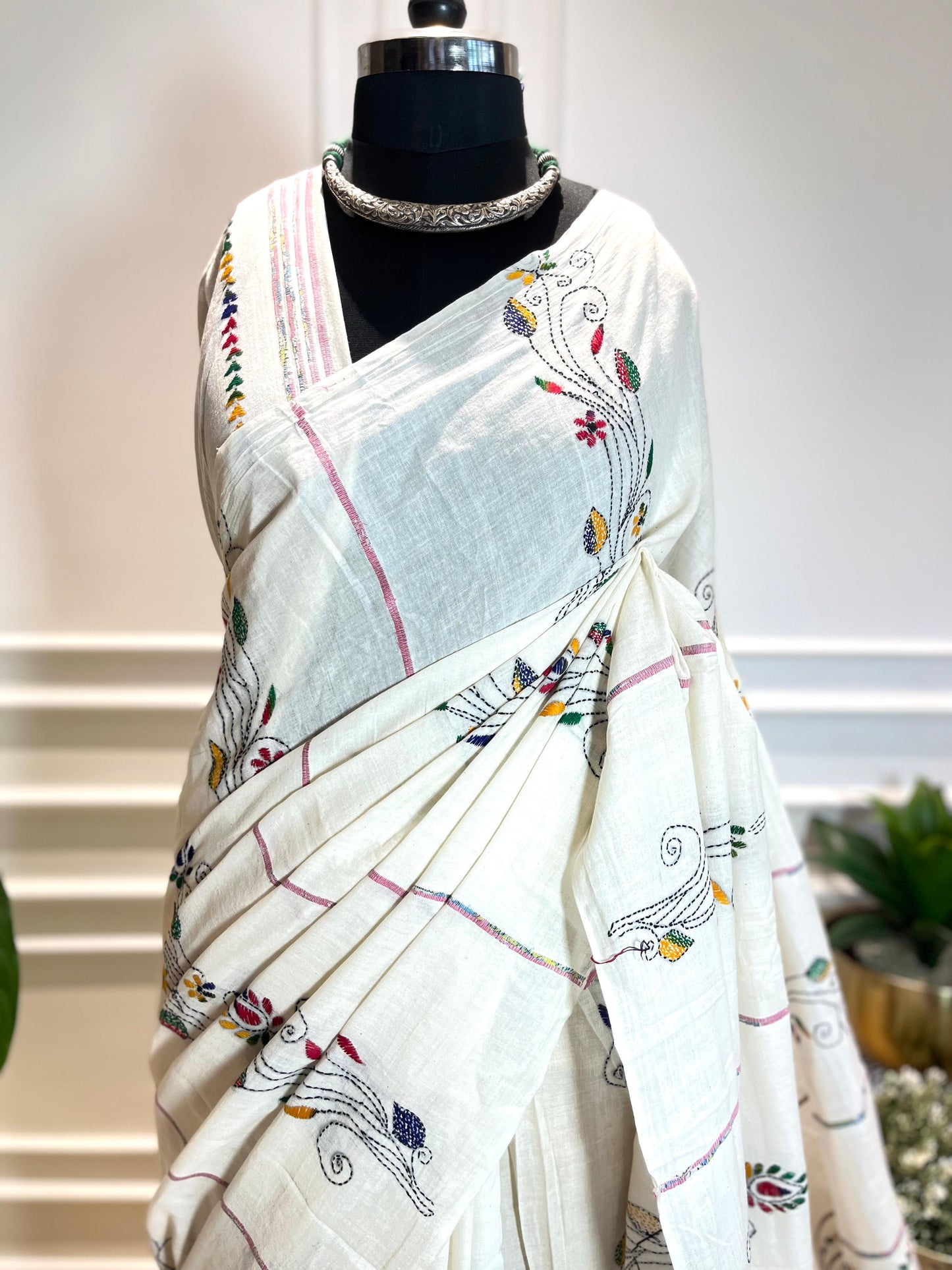 Chandni | Kantha Stitch Saree