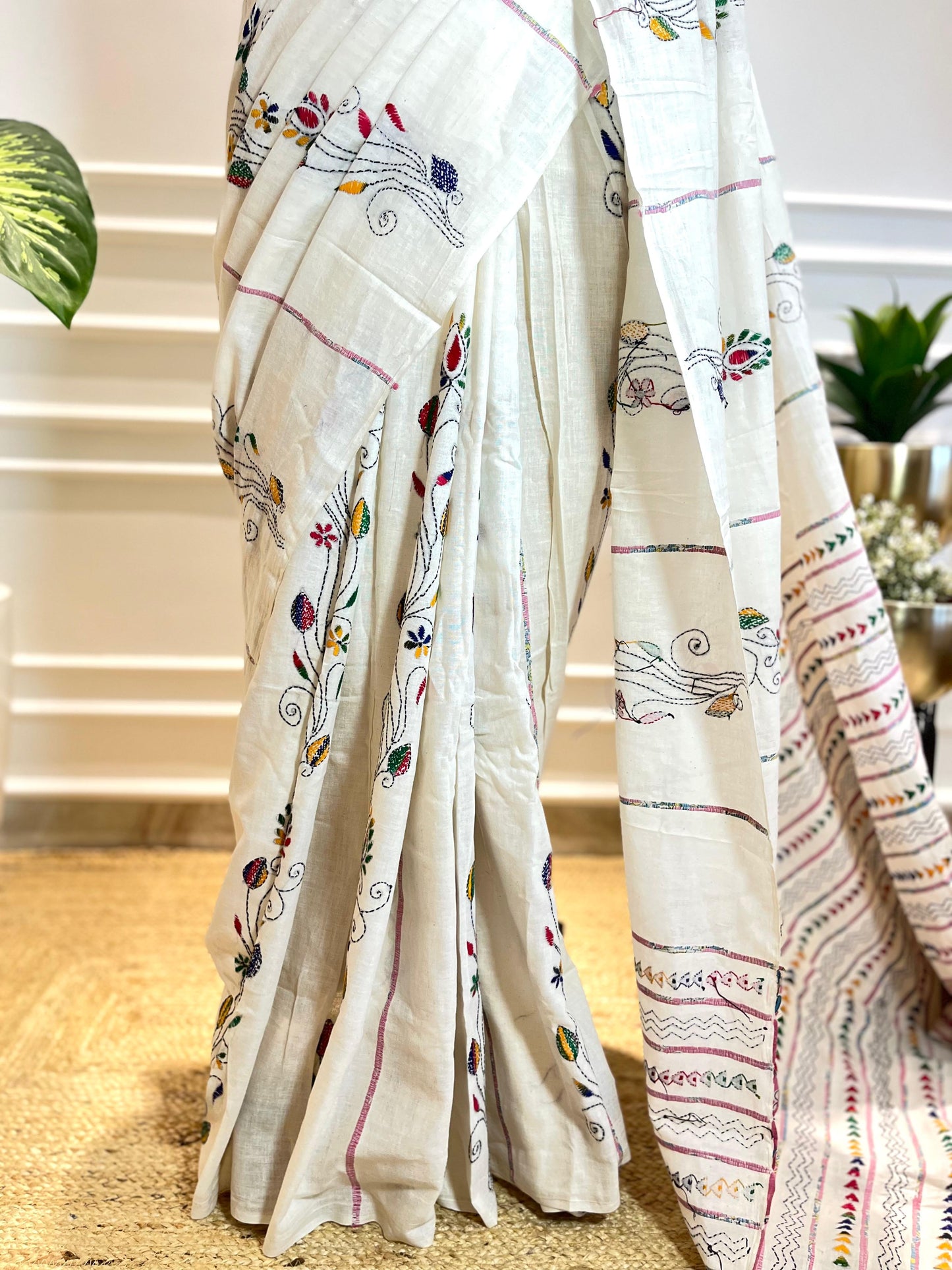 Chandni | Kantha Stitch Saree