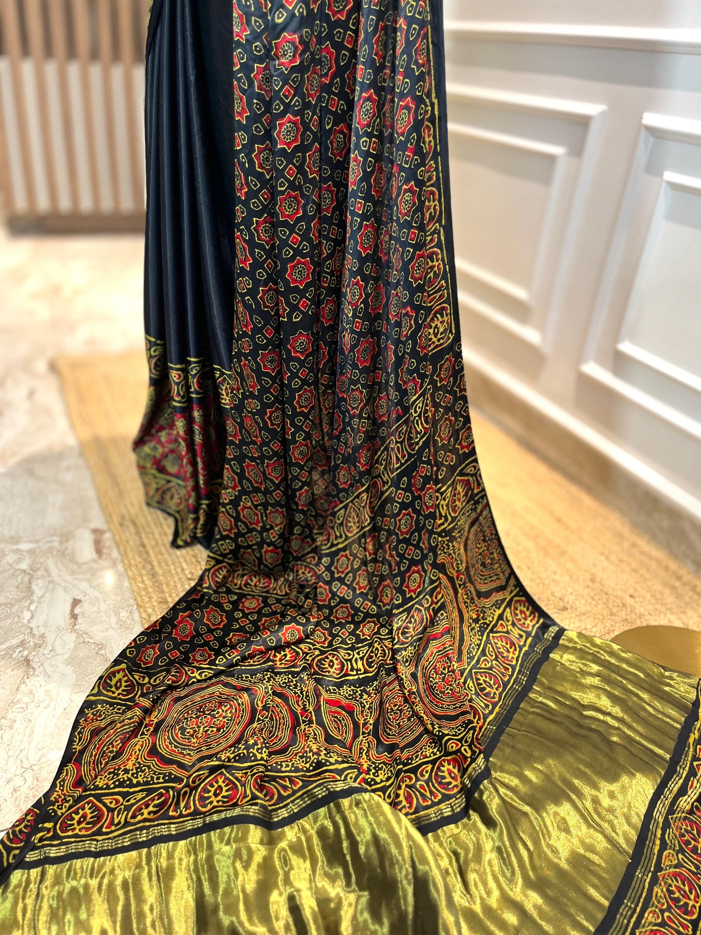 Aadha Haraa Aadha Sitara | Modal Silk Saree