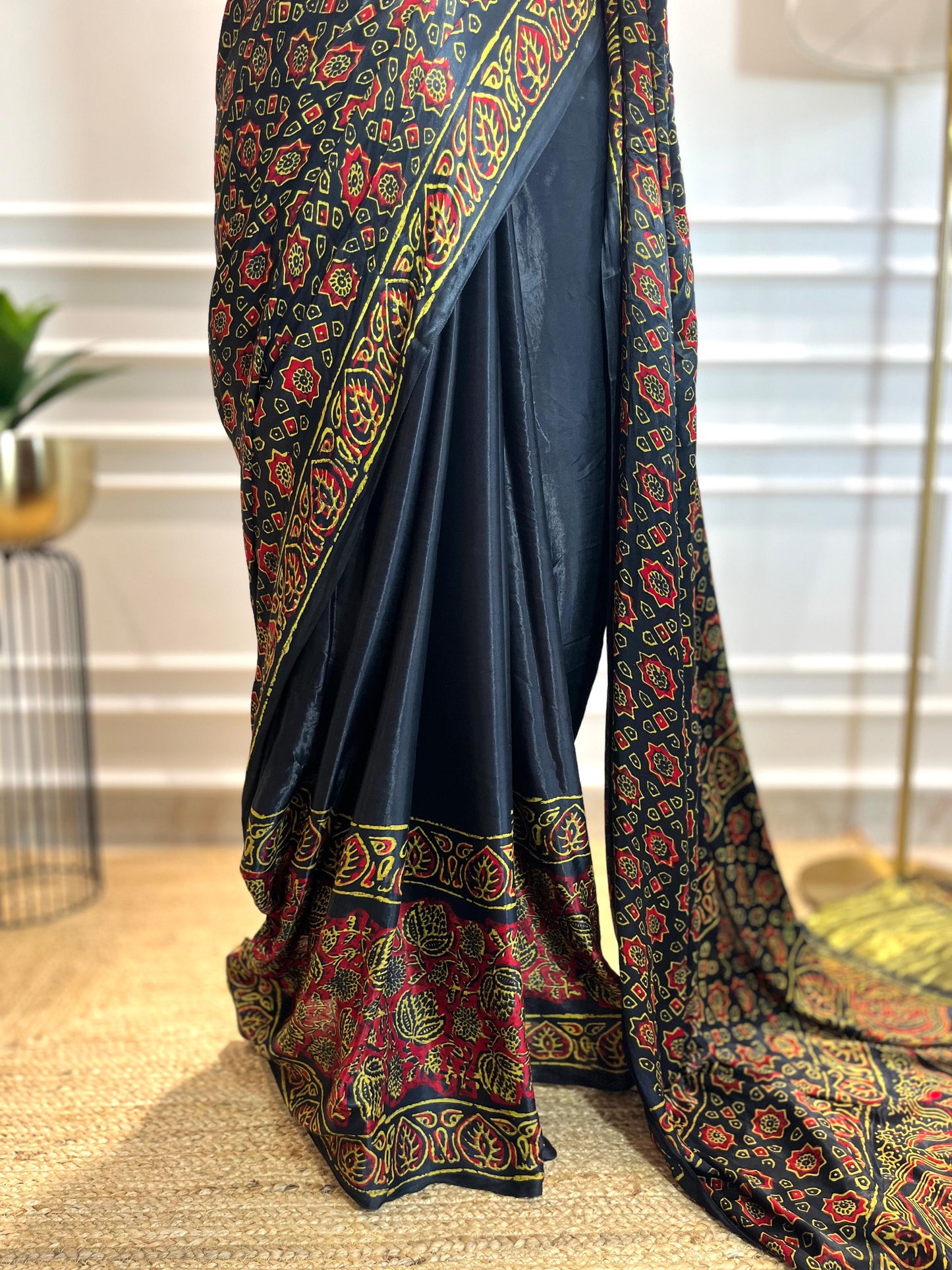 Aadha Haraa Aadha Sitara | Modal Silk Saree