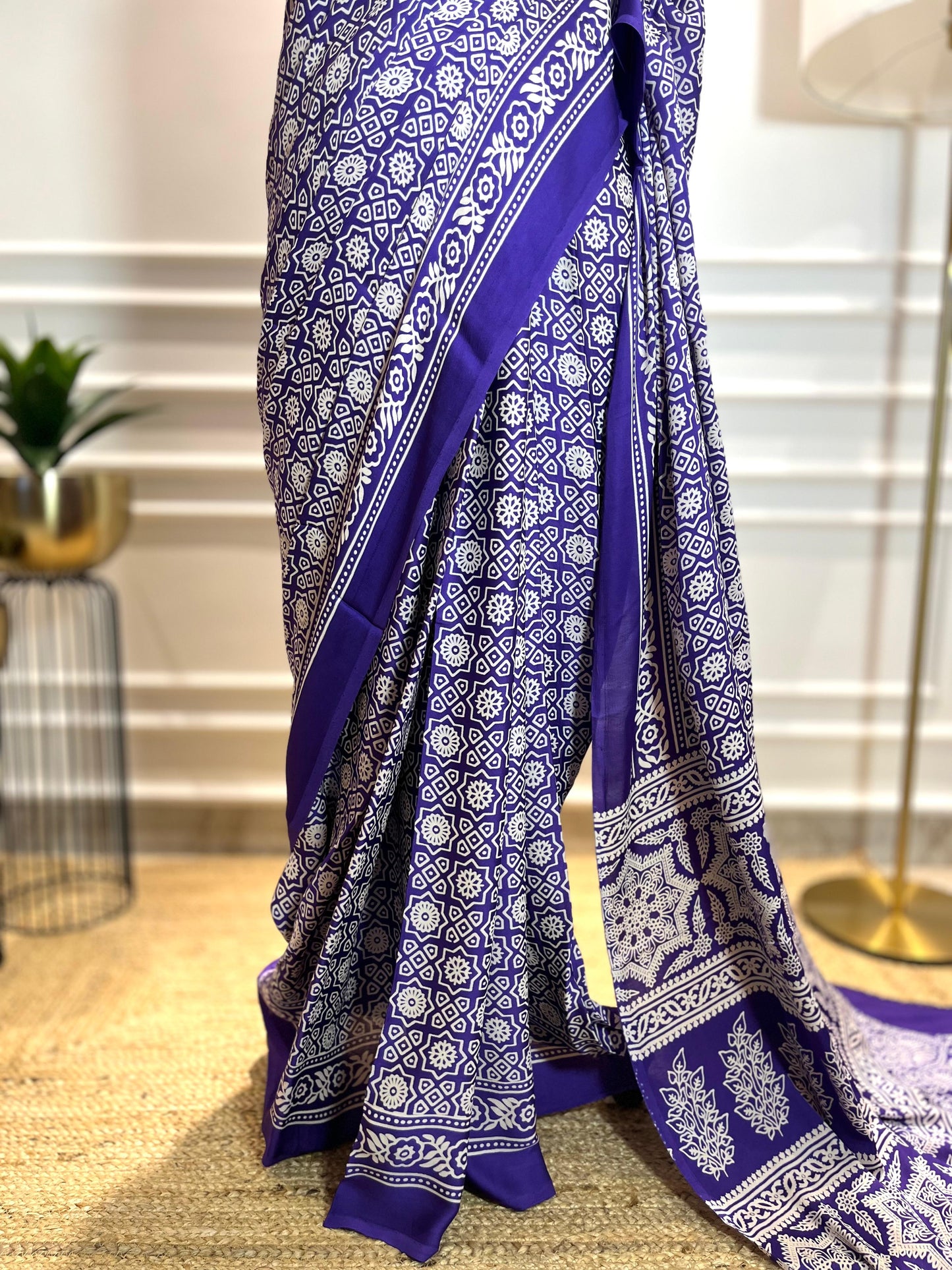 Purple Sitarey | Modal Silk Saree