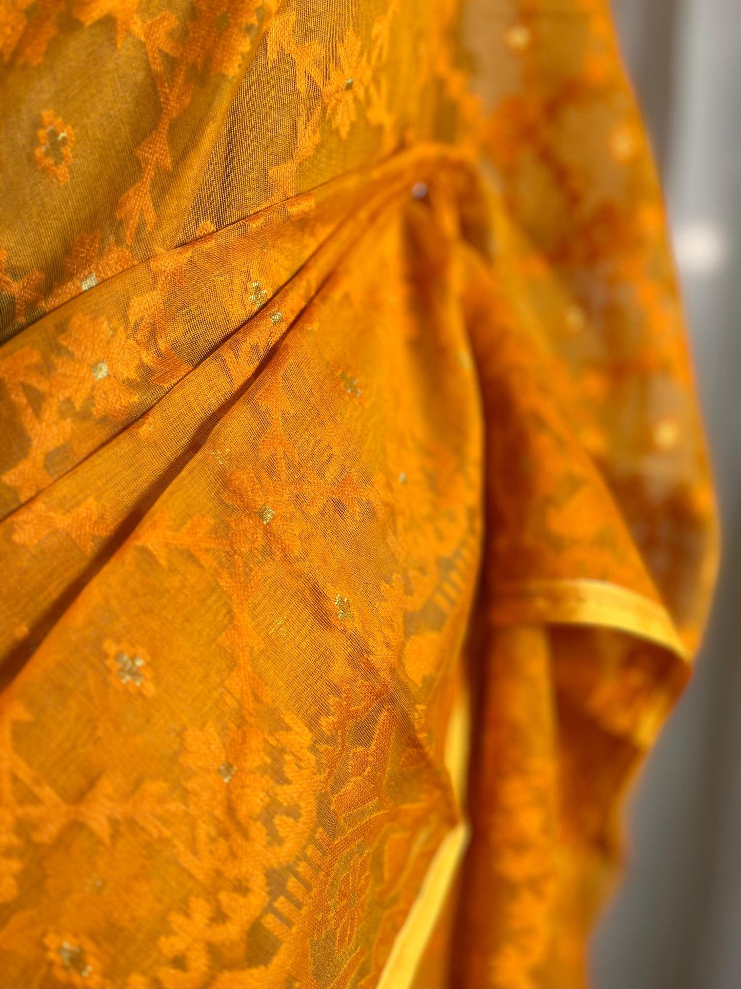 Mustard Monochrome | Jamdani Saree