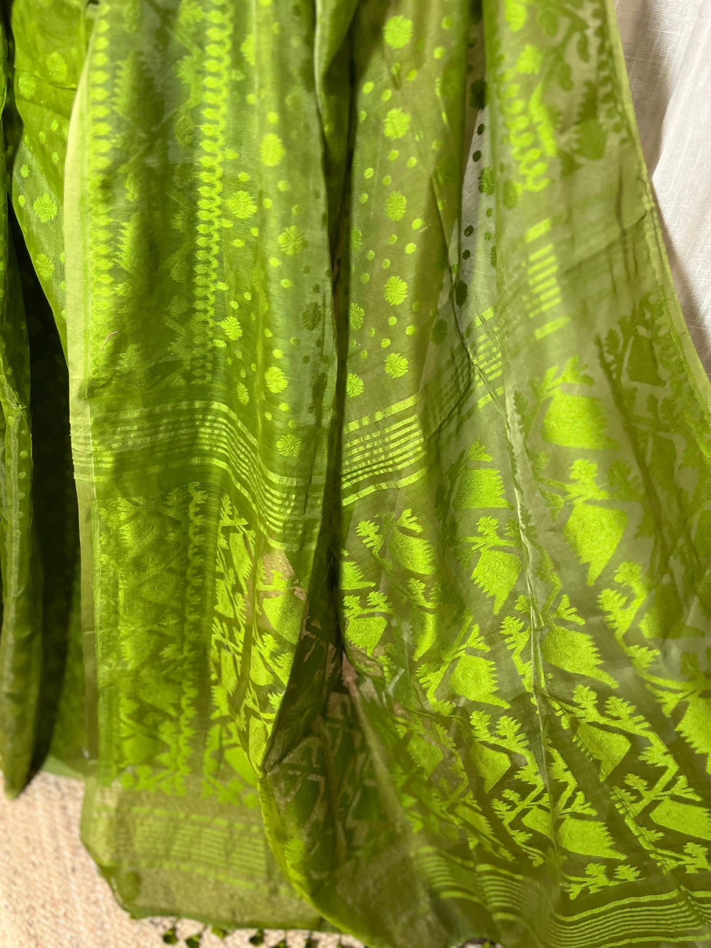 Henna Monochrome | Jamdani Saree