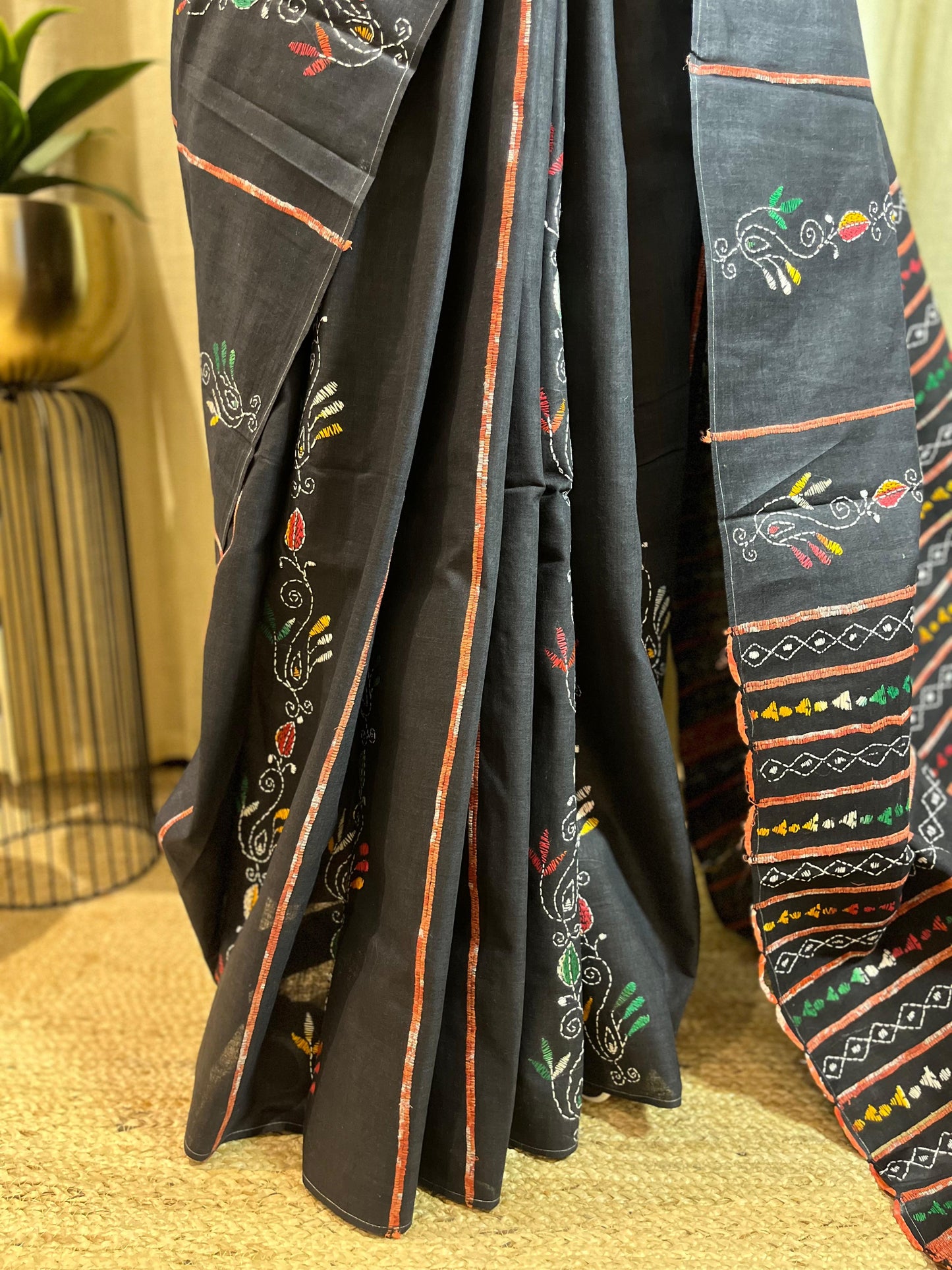 Nazarbattu | Kantha Stitch Saree