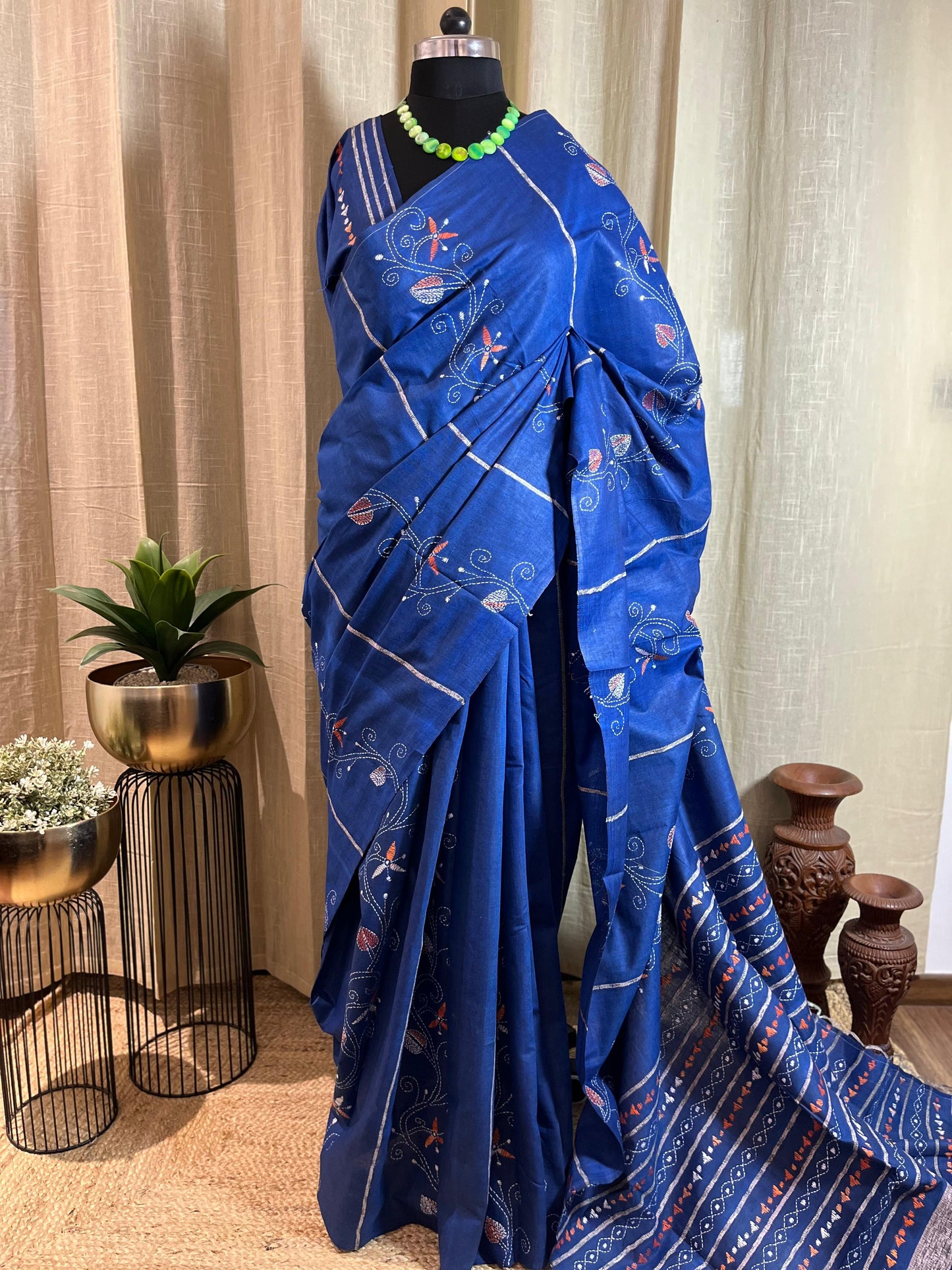 Neelam | Kantha Stitch Saree