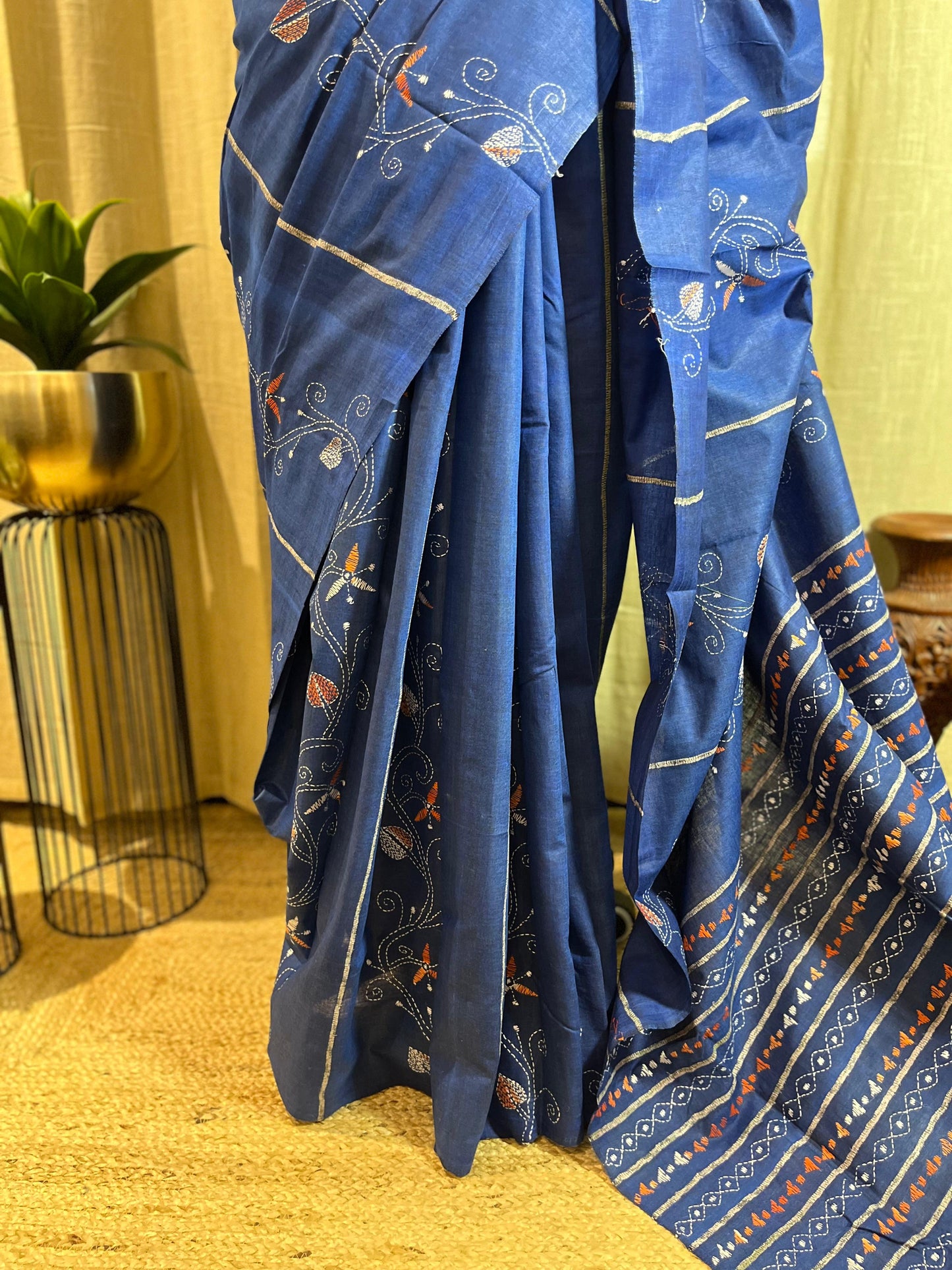 Neelam | Kantha Stitch Saree