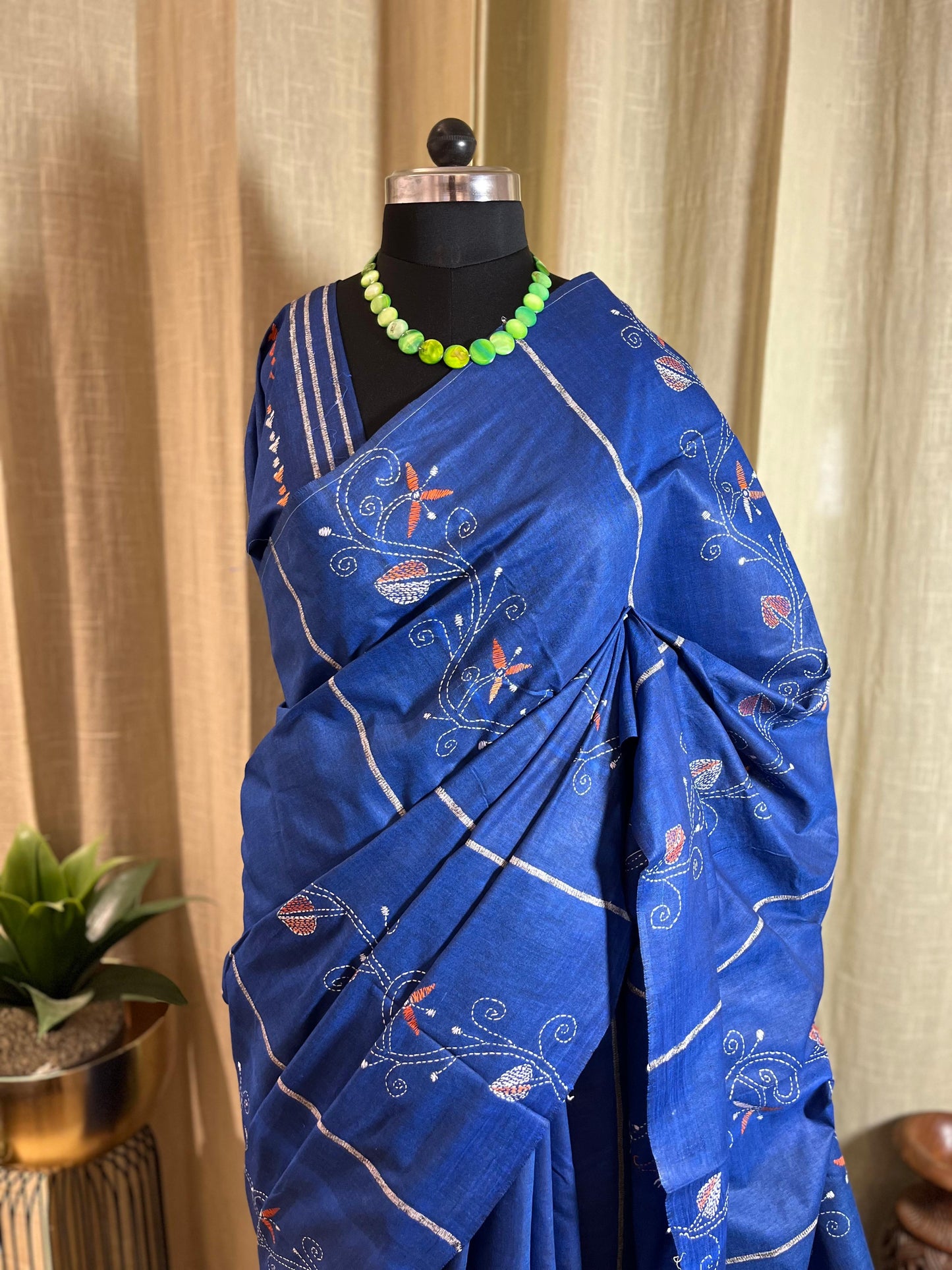 Neelam | Kantha Stitch Saree
