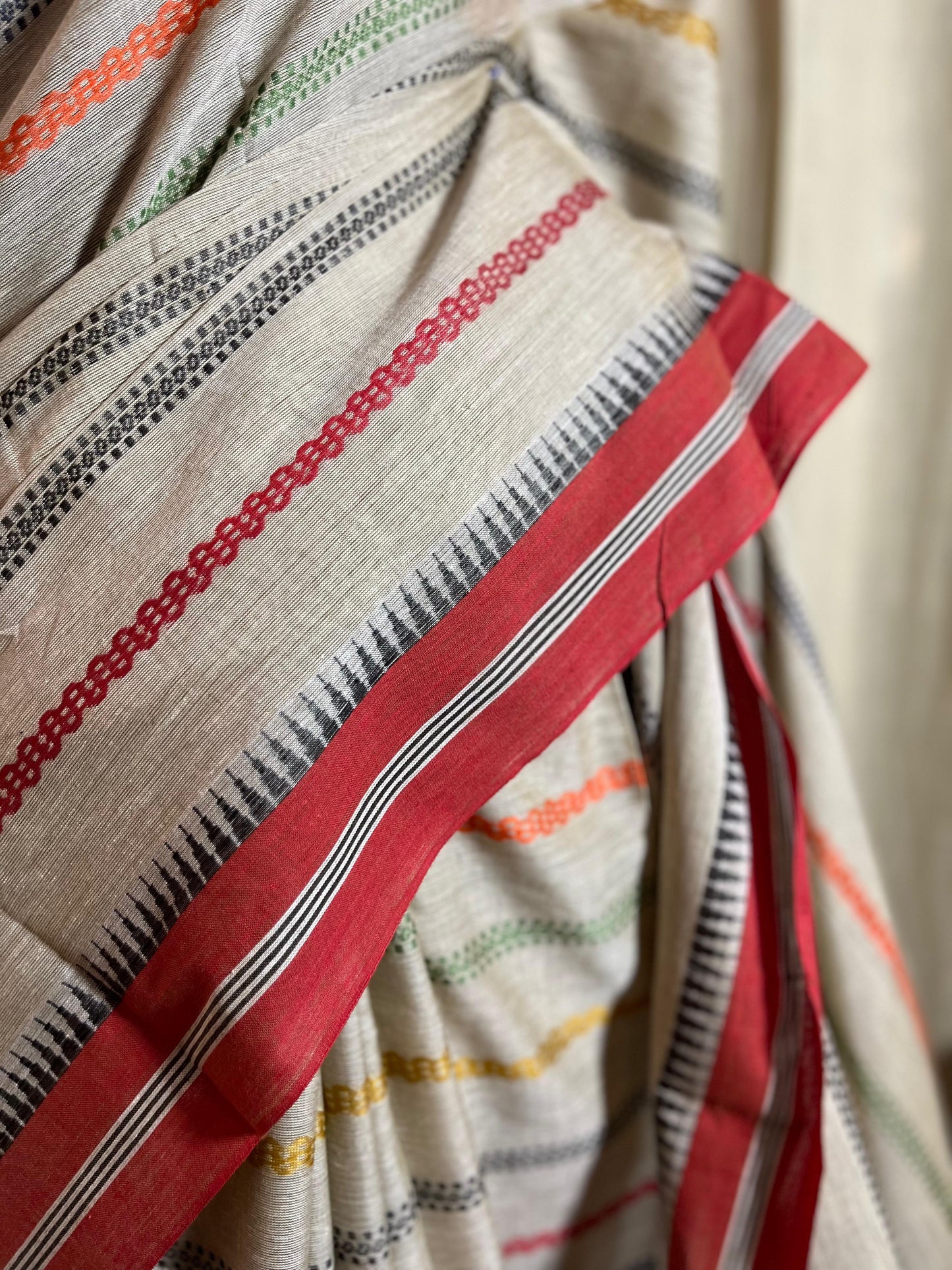 Stripes of White | Cotton Saree