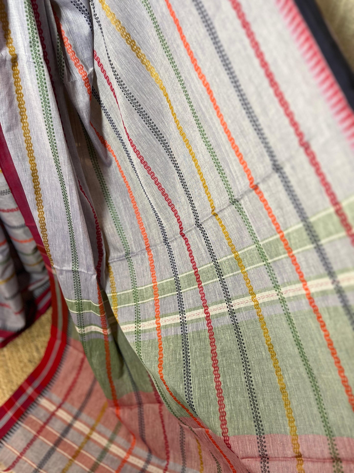 Stripes of Lilac | Cotton Saree
