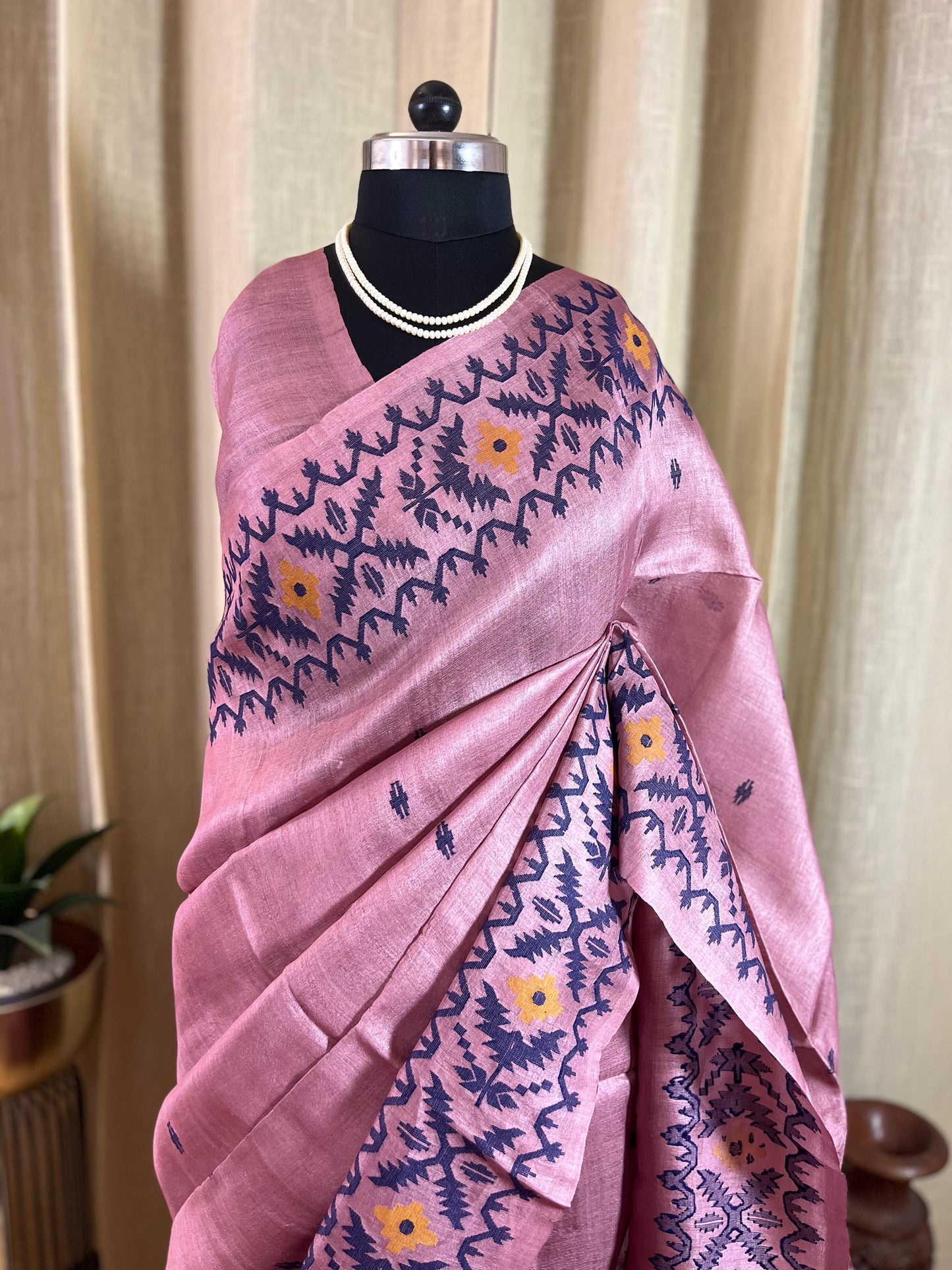 Blush Breeze | Tussar Silk Saree