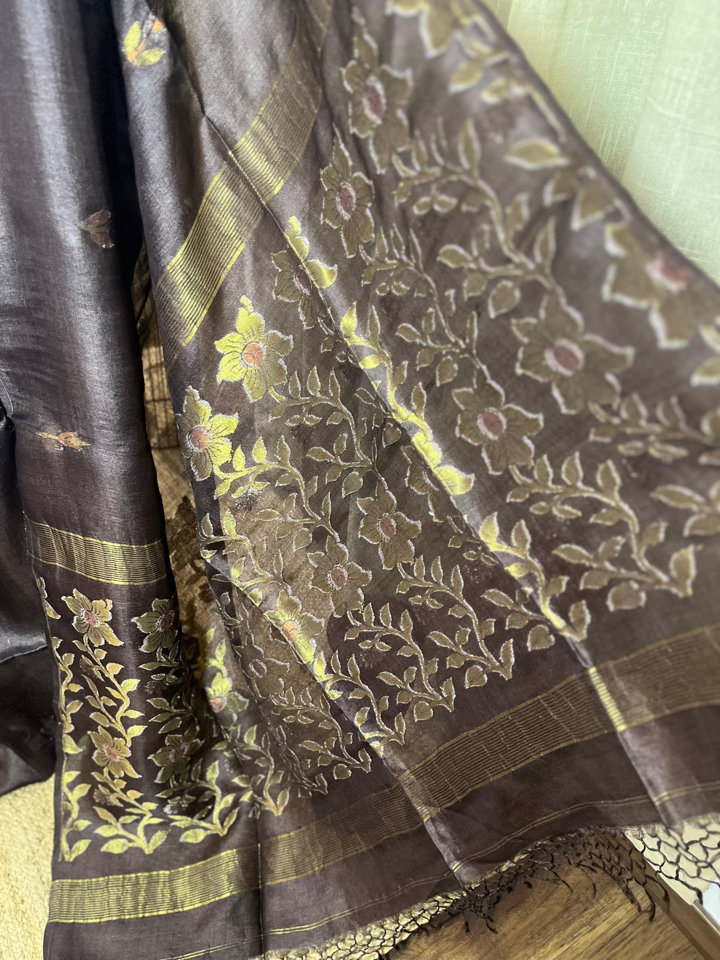 Silken Brew | Tussar Silk Saree