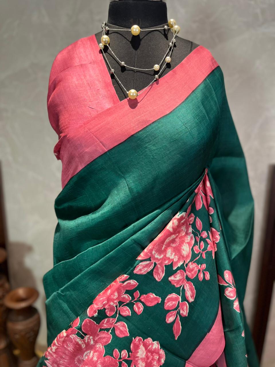 Hariette | Blockprinted Pure Silk Saree