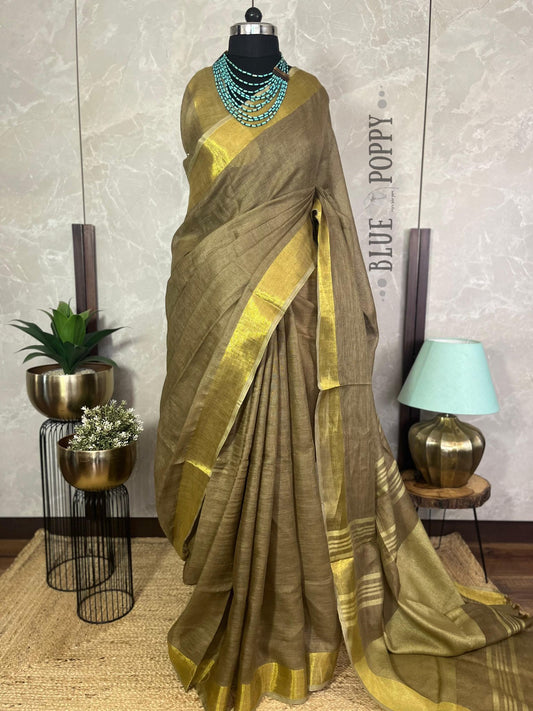 Bhumini | Pure Linen Saree