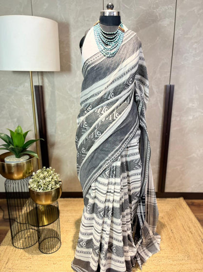 Black Fishes | Handloom Cotton Saree