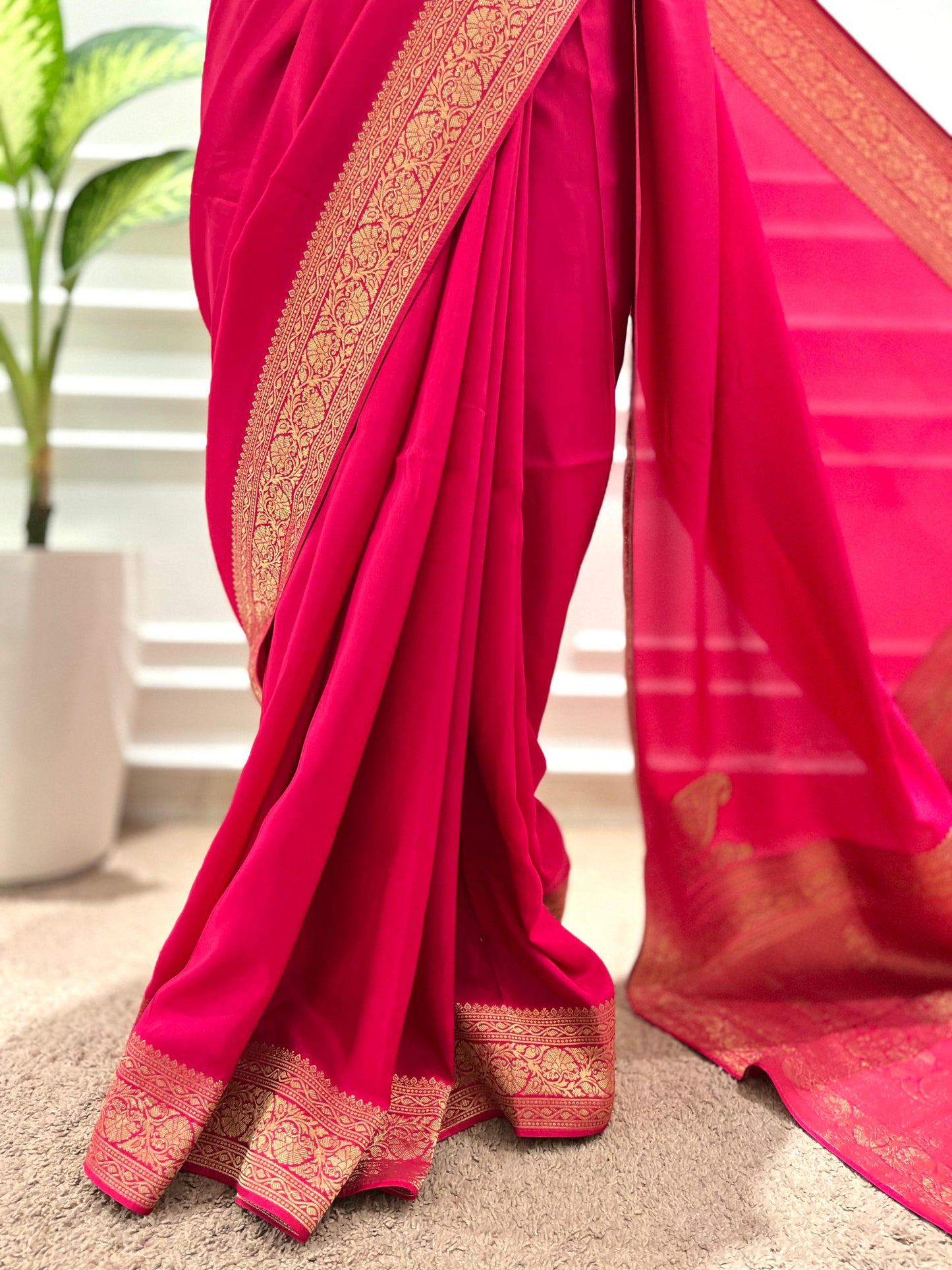 Party wear saree | Pink glow