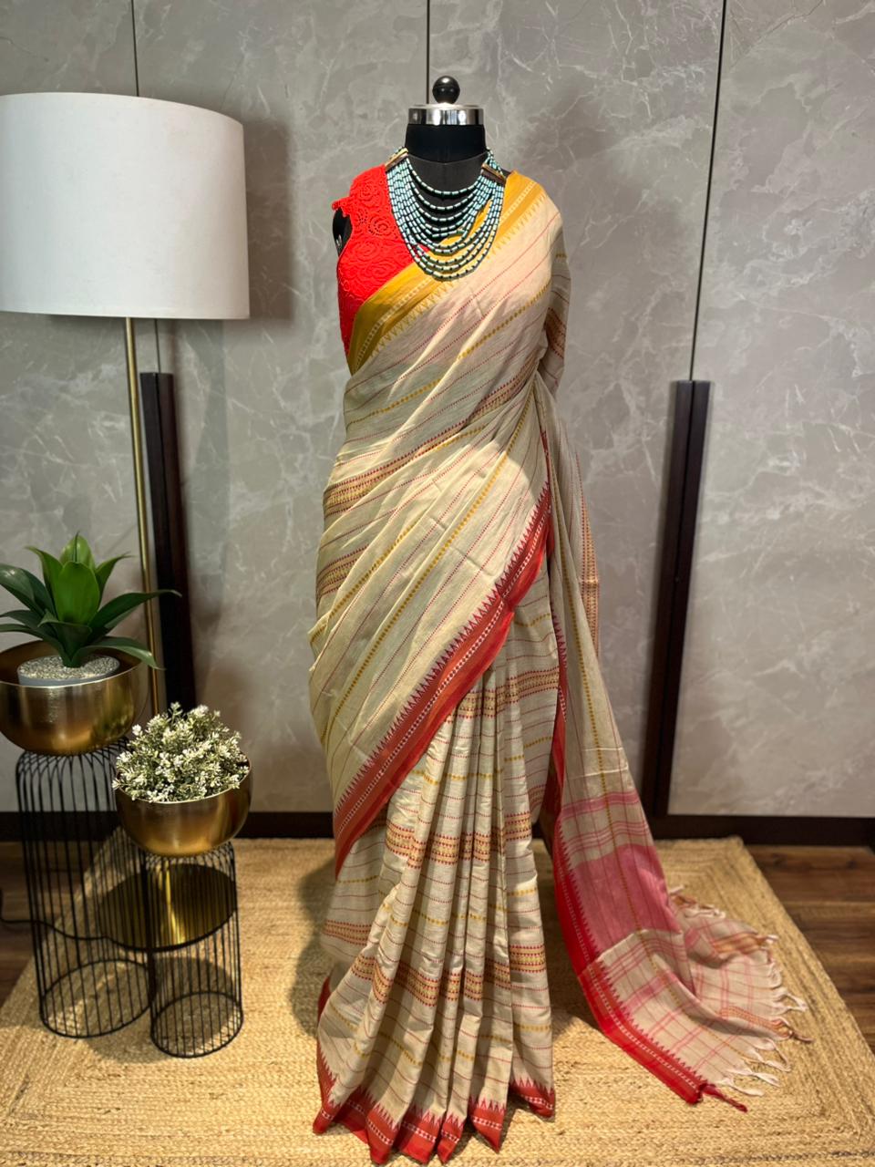 Ganga Jamuna Lines | Handloom Cotton Saree