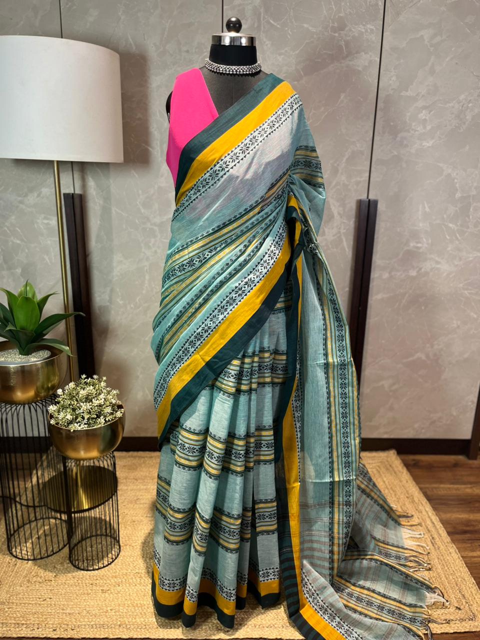 Phoolon ki Dori | Handloom Cotton Saree