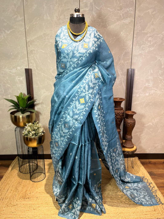 BluGold | Tussar Silk Saree