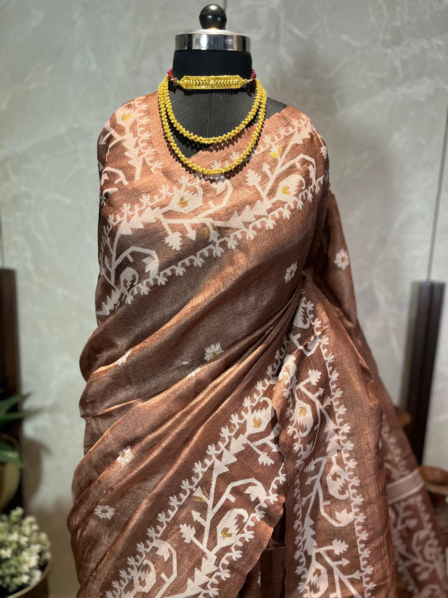 Choco Rush | Tussar Silk Saree