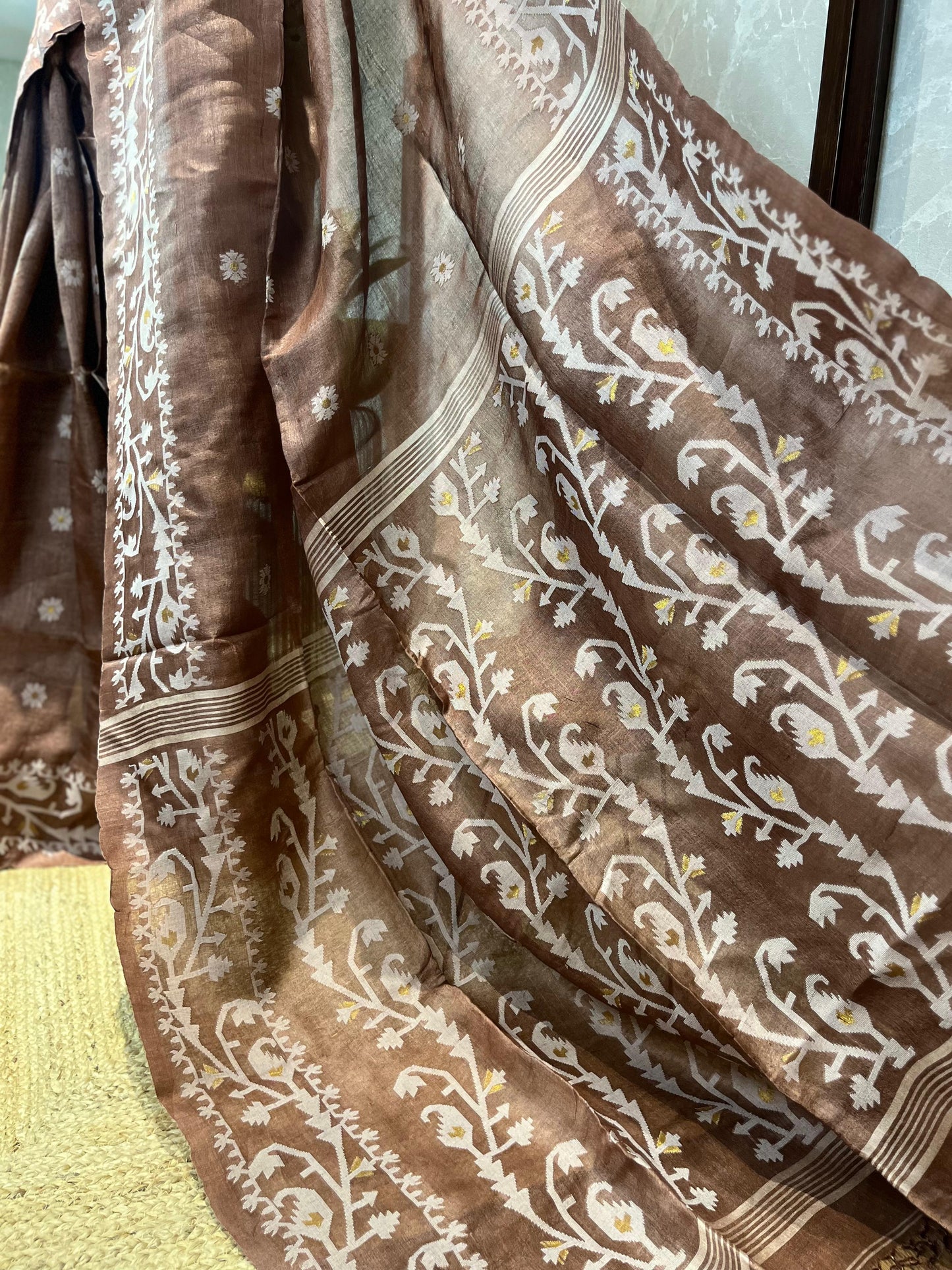 Choco Rush | Tussar Silk Saree