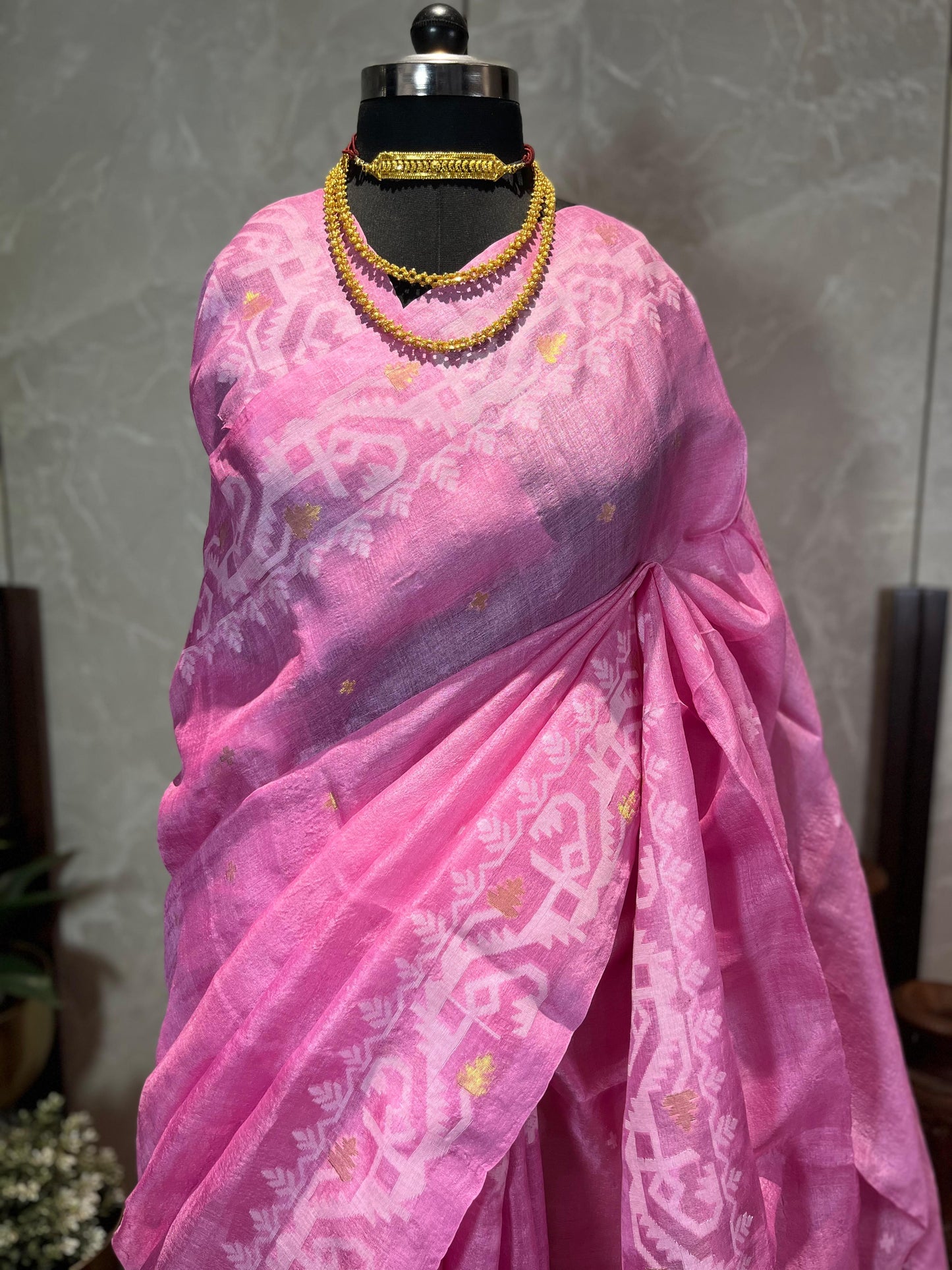 Pink Glow | Tussar Silk Saree