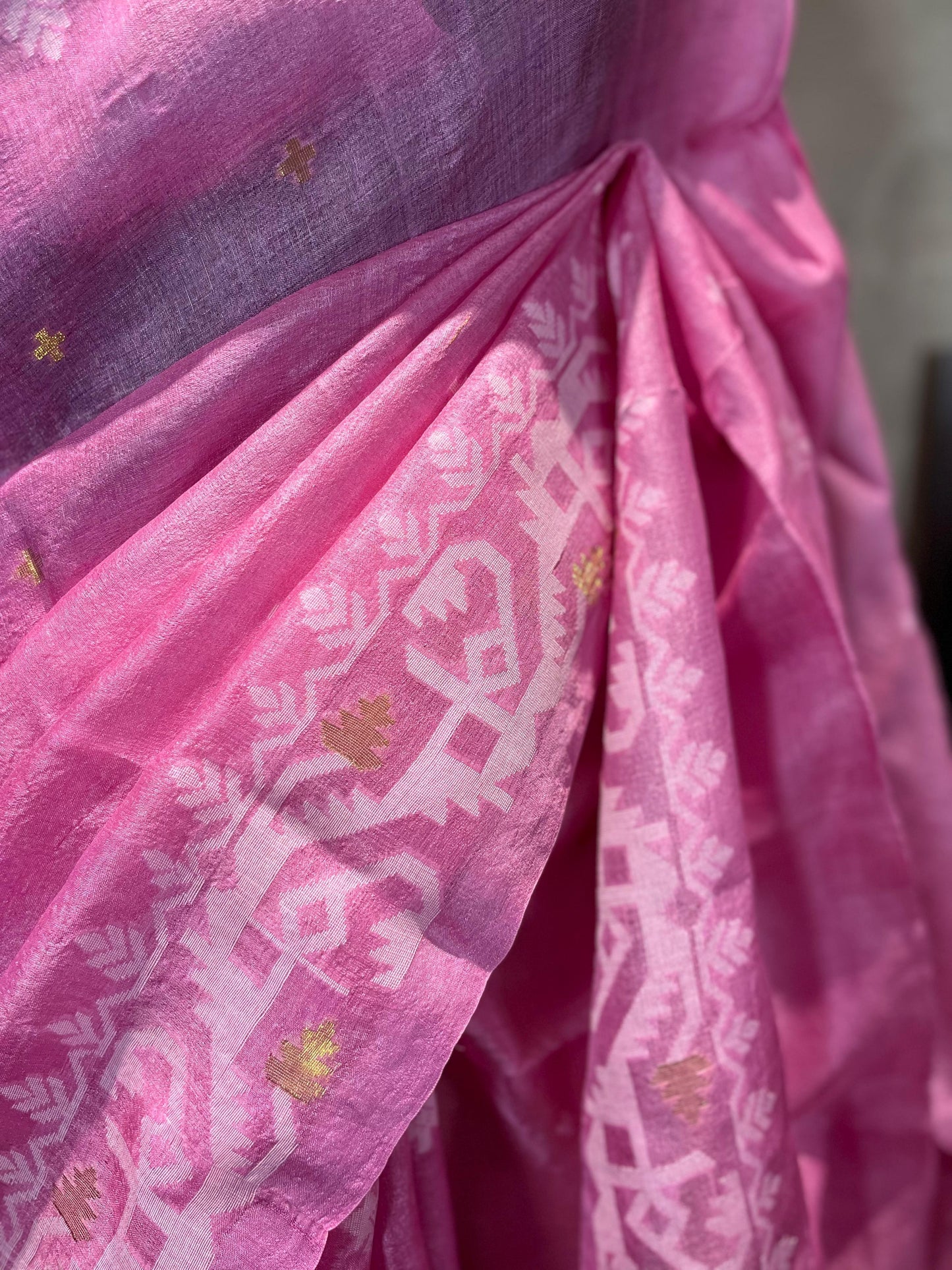 Pink Glow | Tussar Silk Saree
