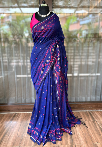 Cotton Saree | Blue Royal