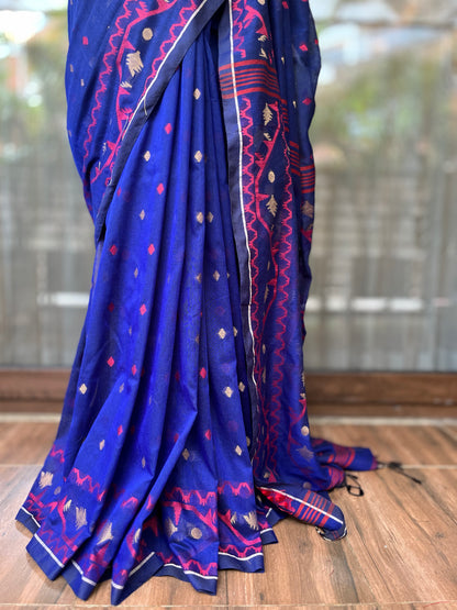 Cotton Saree | Blue Royal