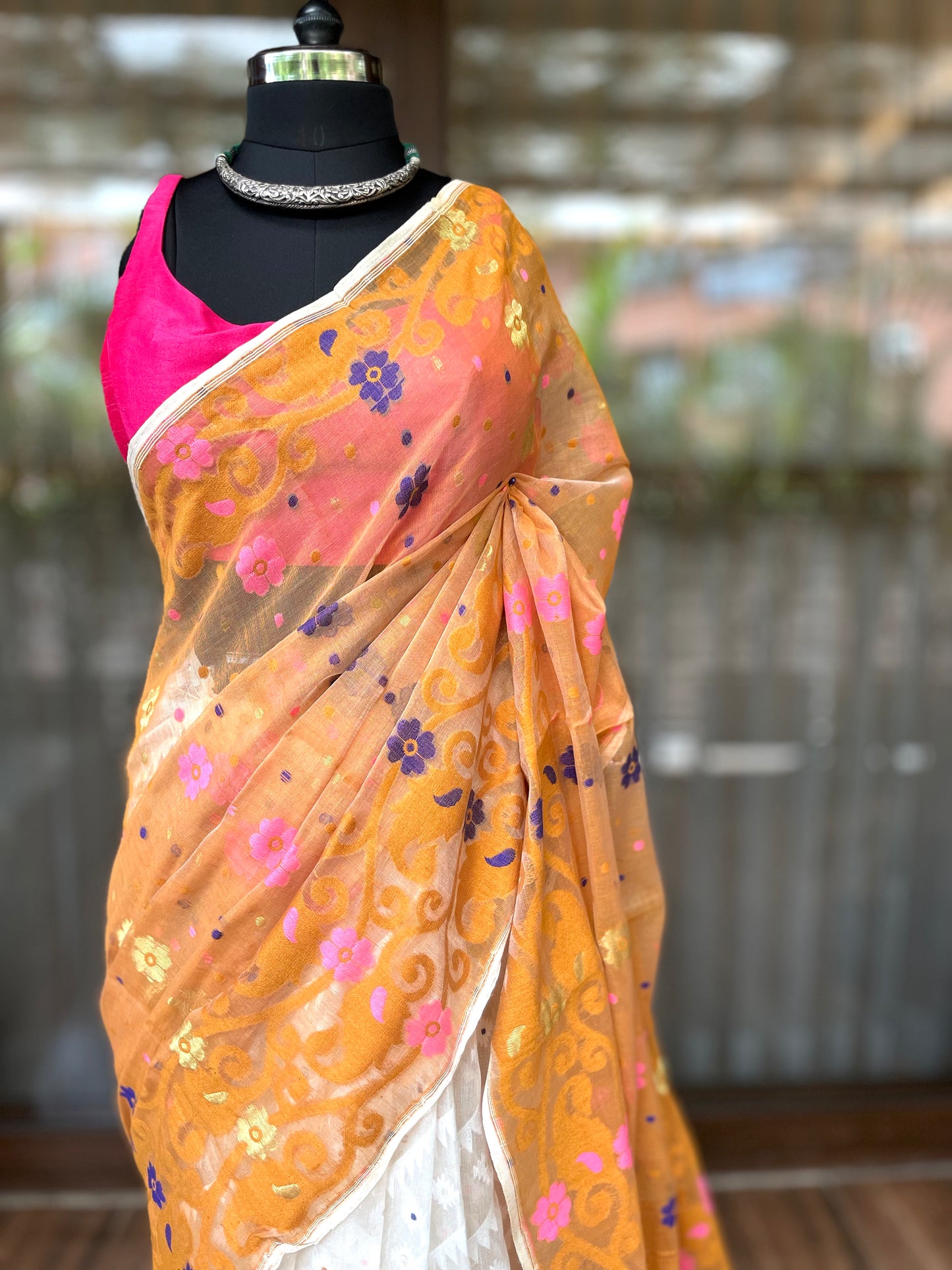 Jamdani Saree | Vanilla Bloom