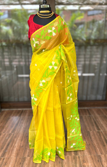 Muslin Silk Saree | Sunflower