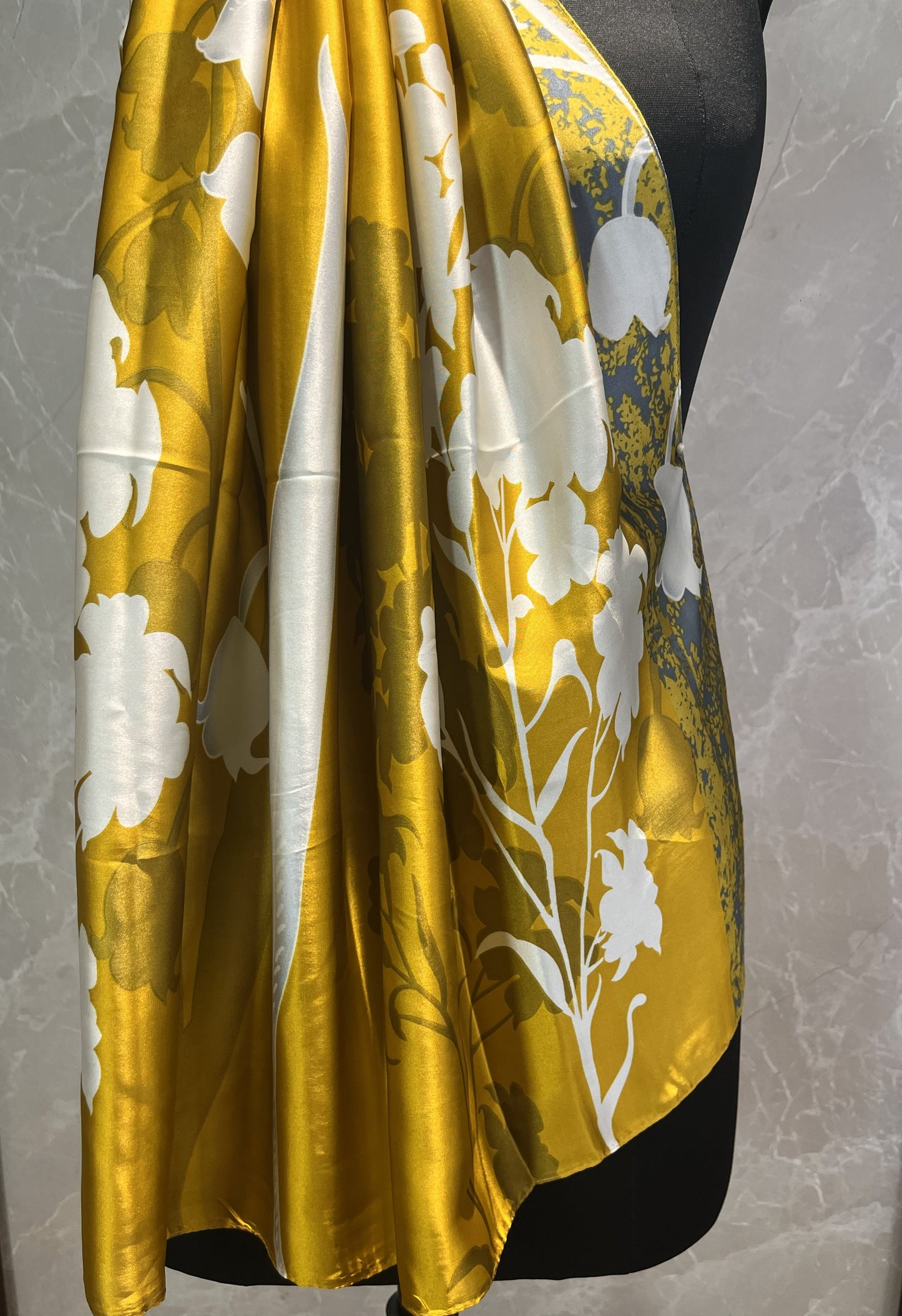 Floral Silhouette | Silk Scarf