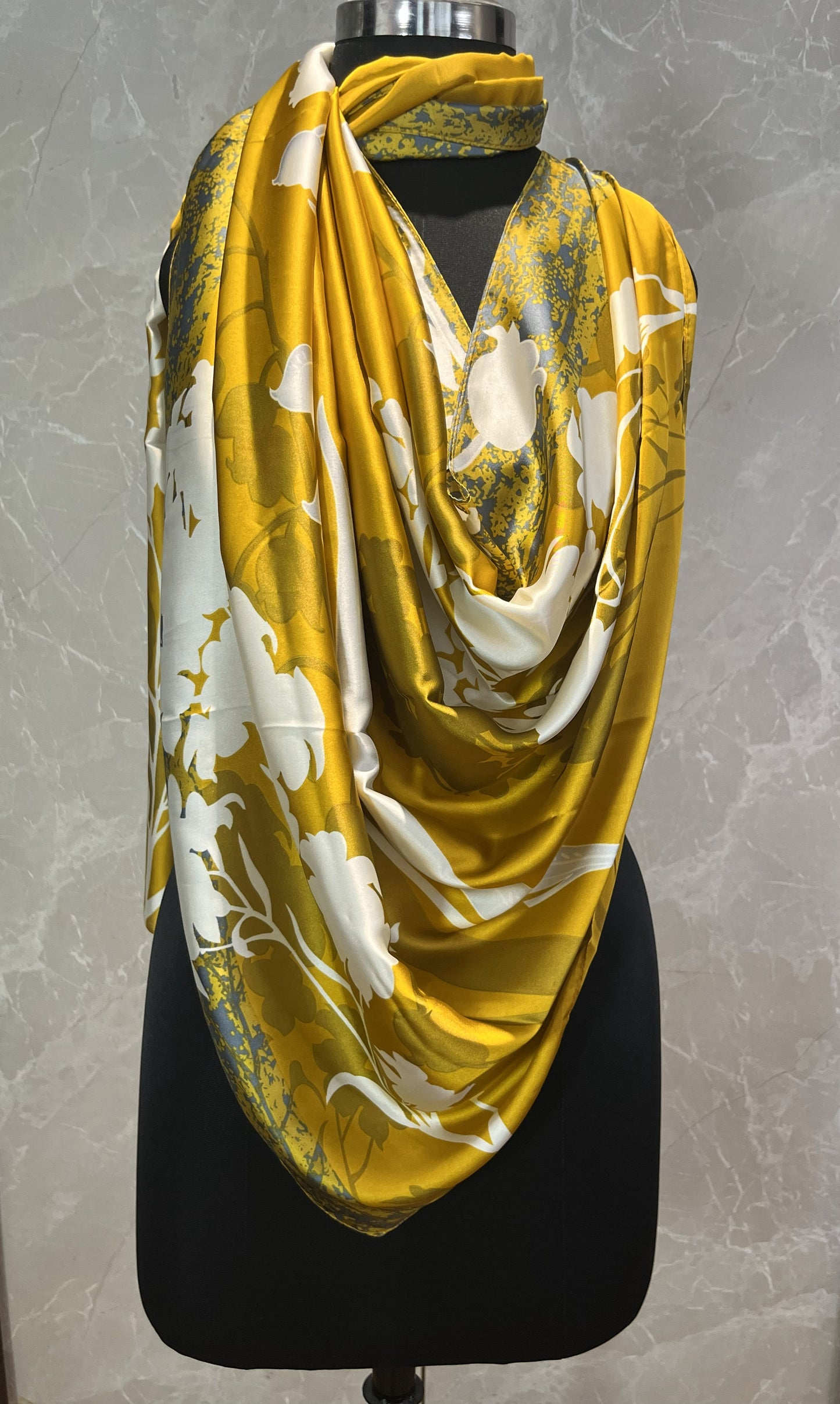 Floral Silhouette | Silk Scarf