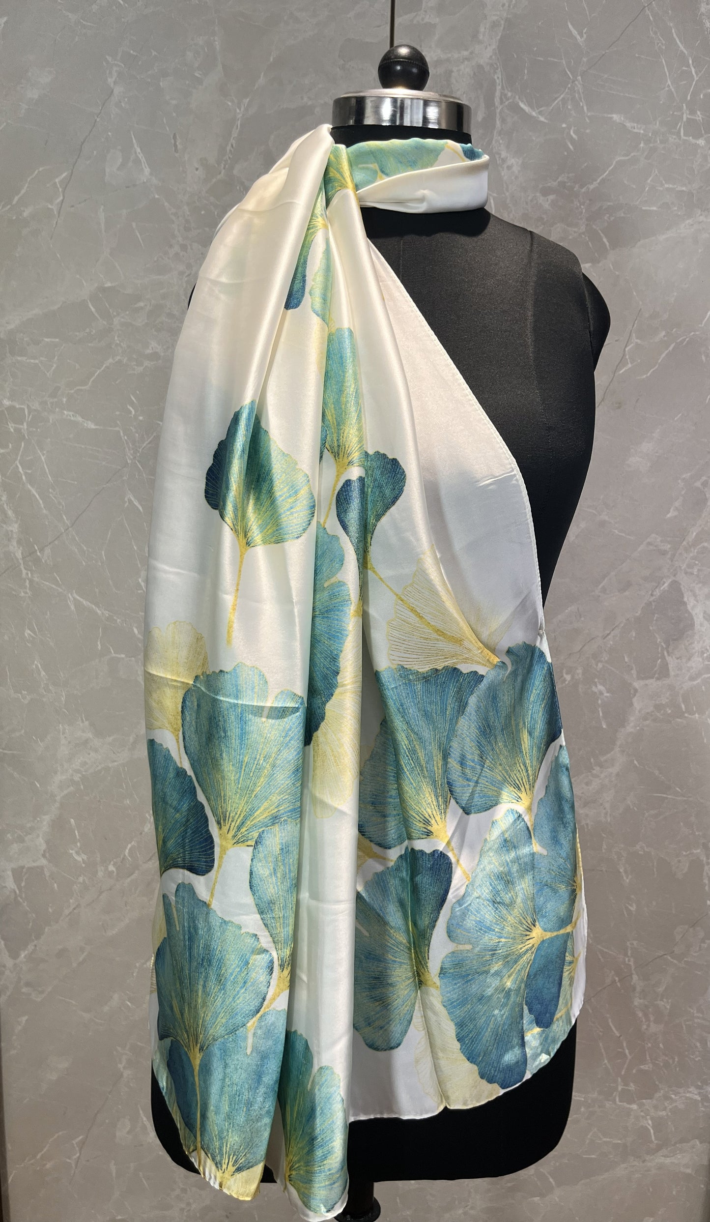 Ginko Green | Silk Scarf