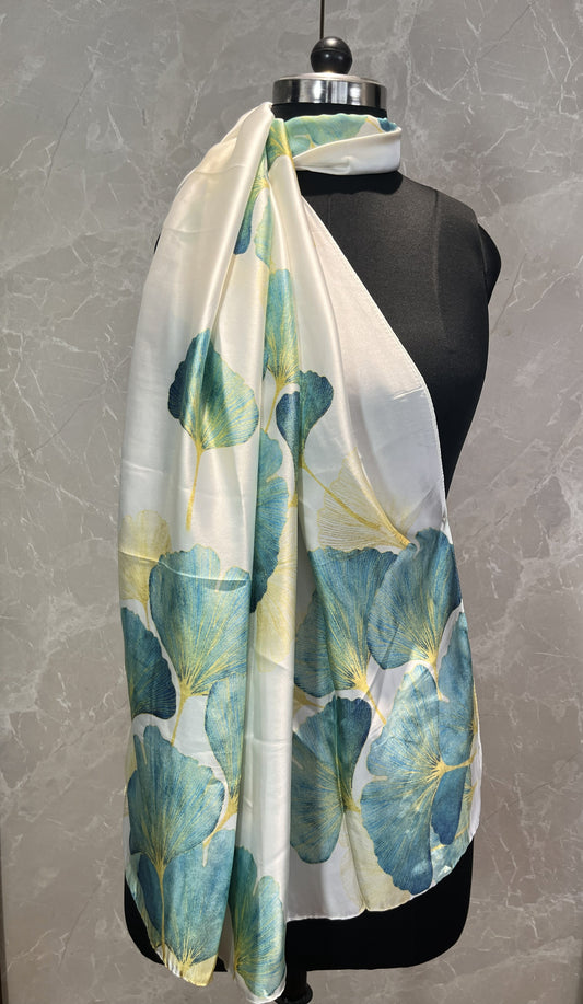 Ginko Green | Silk Scarf