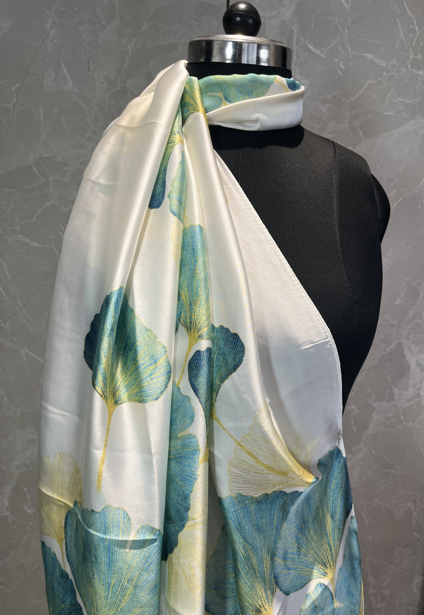Ginko Green | Silk Scarf