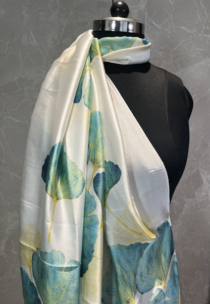 Ginko Green | Silk Scarf