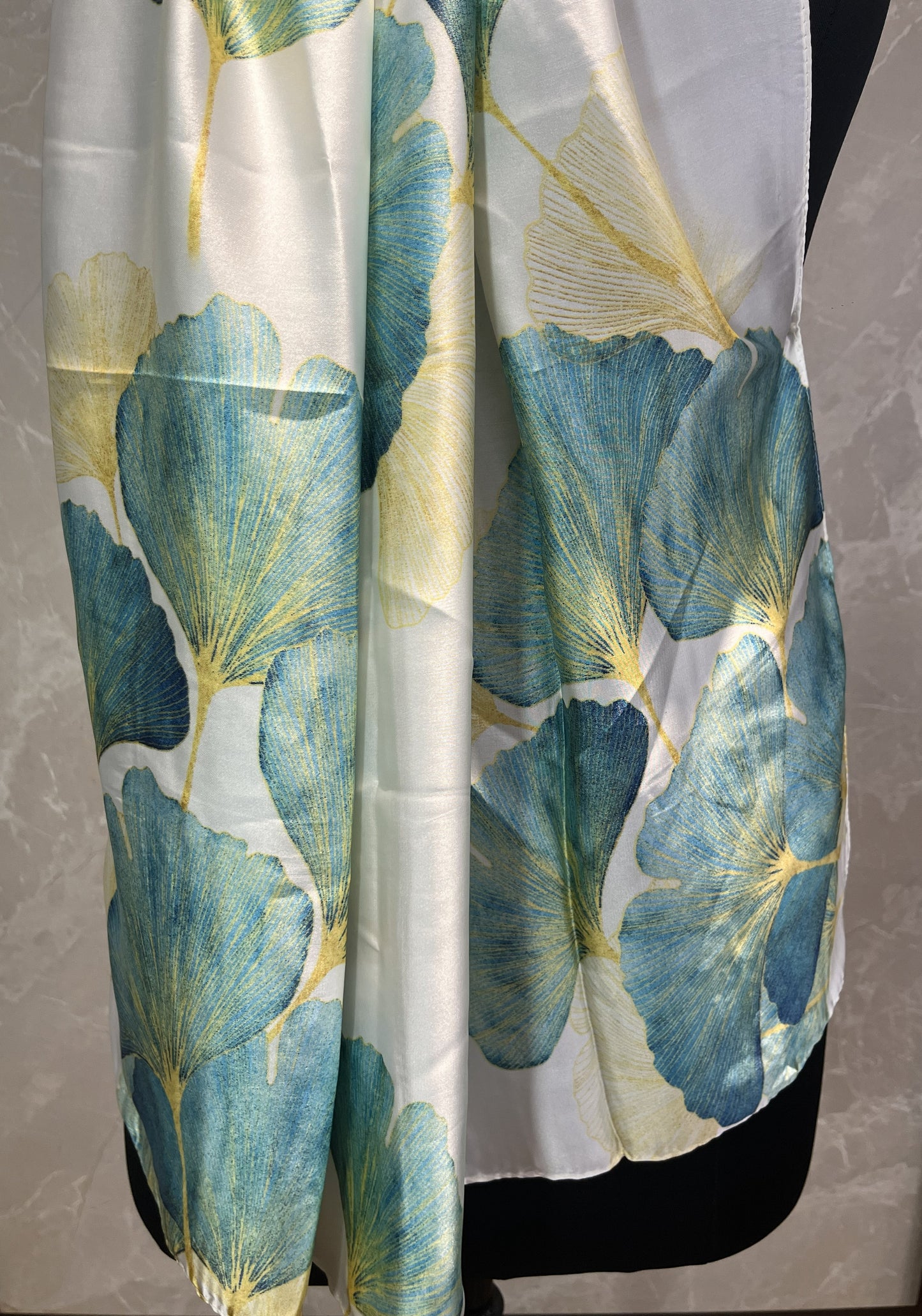 Ginko Green | Silk Scarf