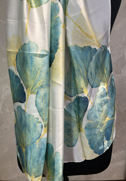 Ginko Green | Silk Scarf