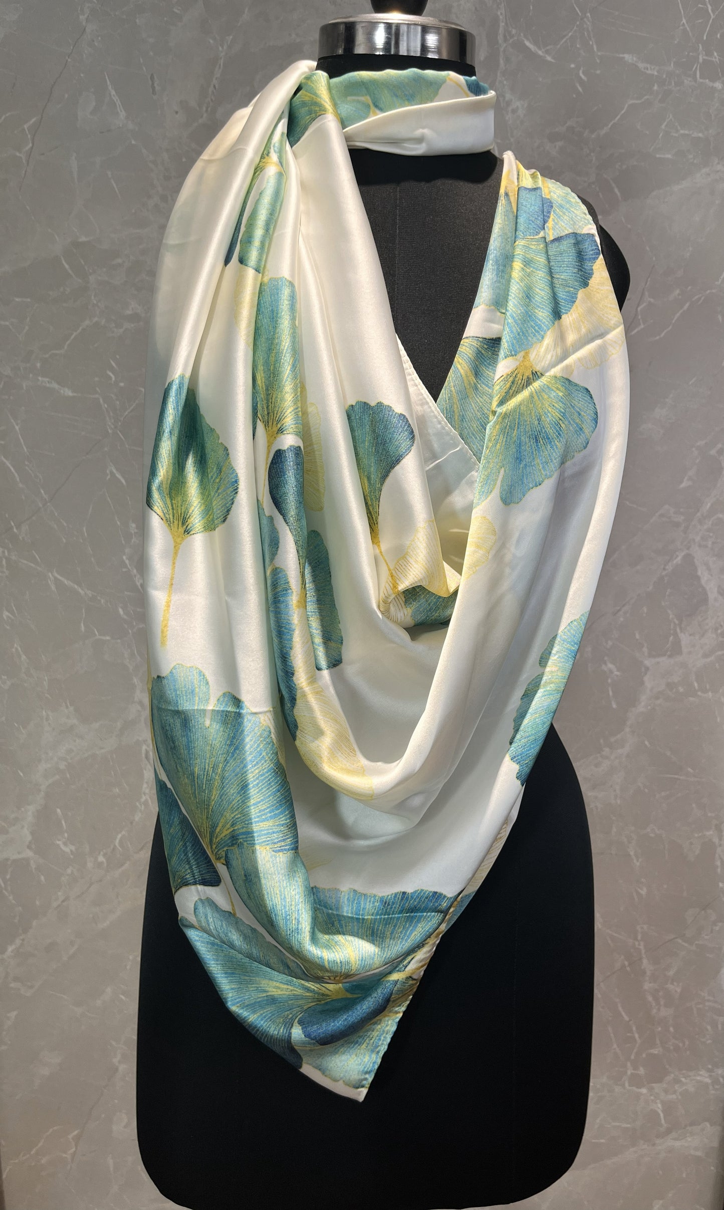 Ginko Green | Silk Scarf