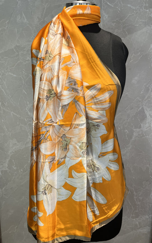 Fire Lilies | Silk Scarf