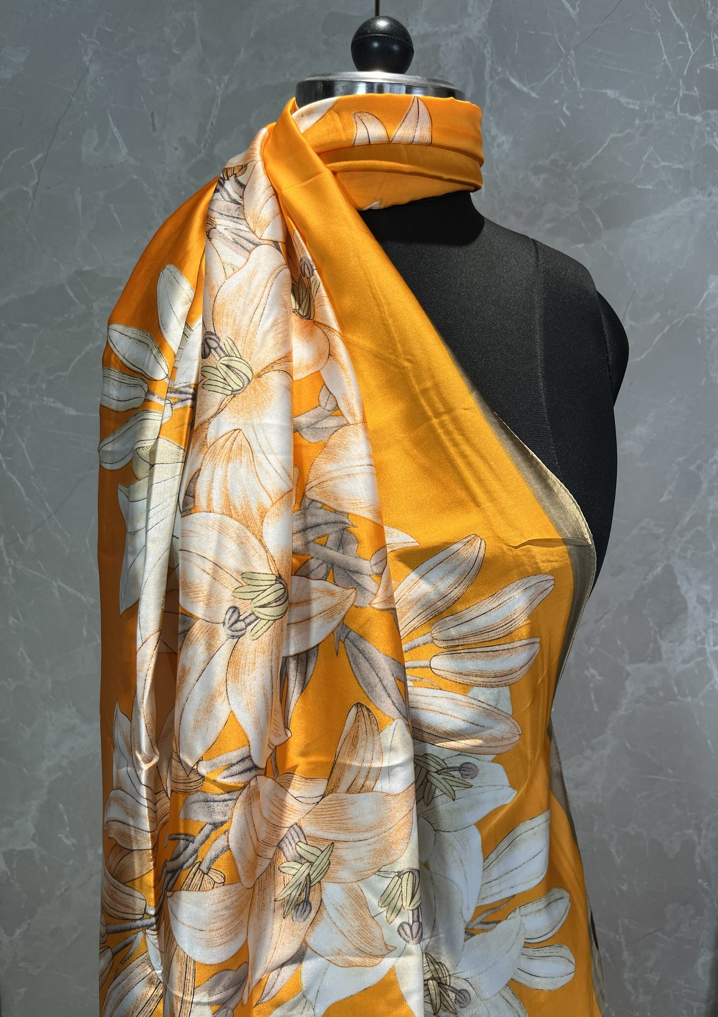 Fire Lilies | Silk Scarf