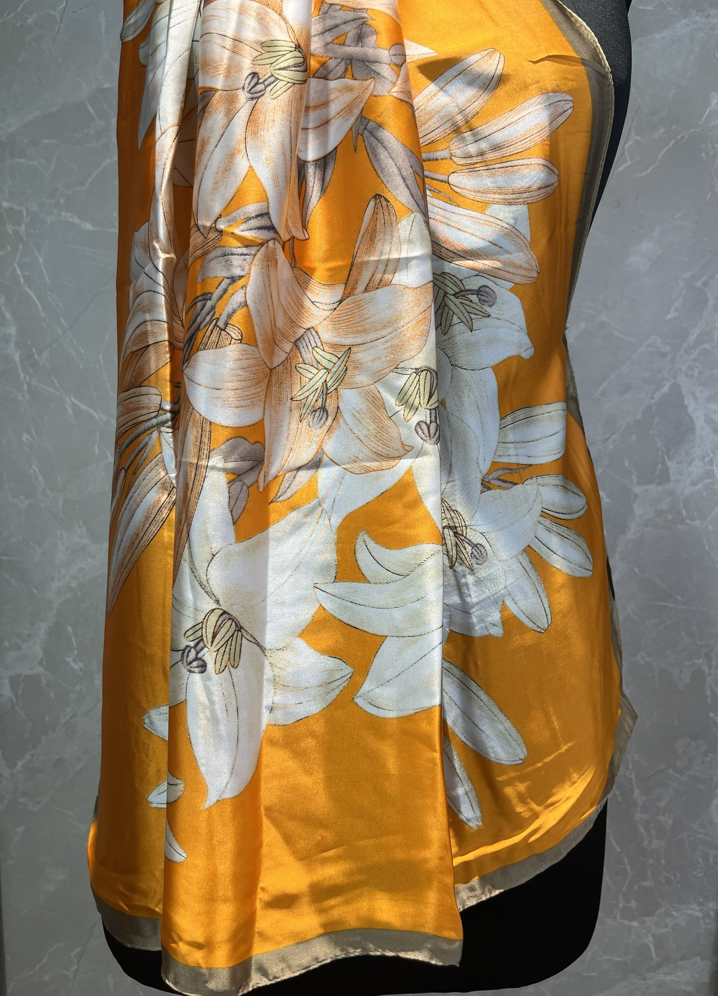 Fire Lilies | Silk Scarf